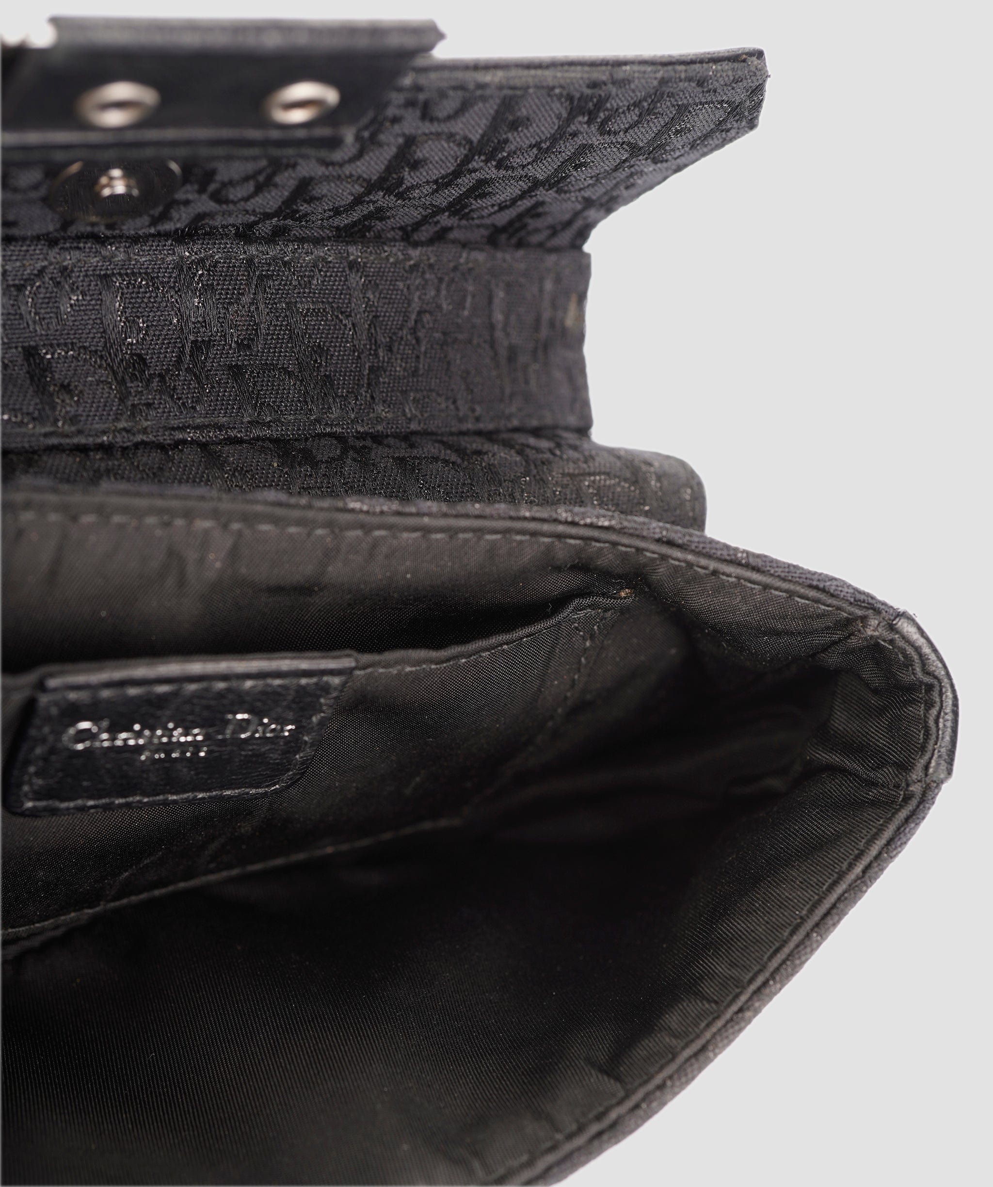 Christian Dior Dior Trotter Clutch Bag Black DXBS1836