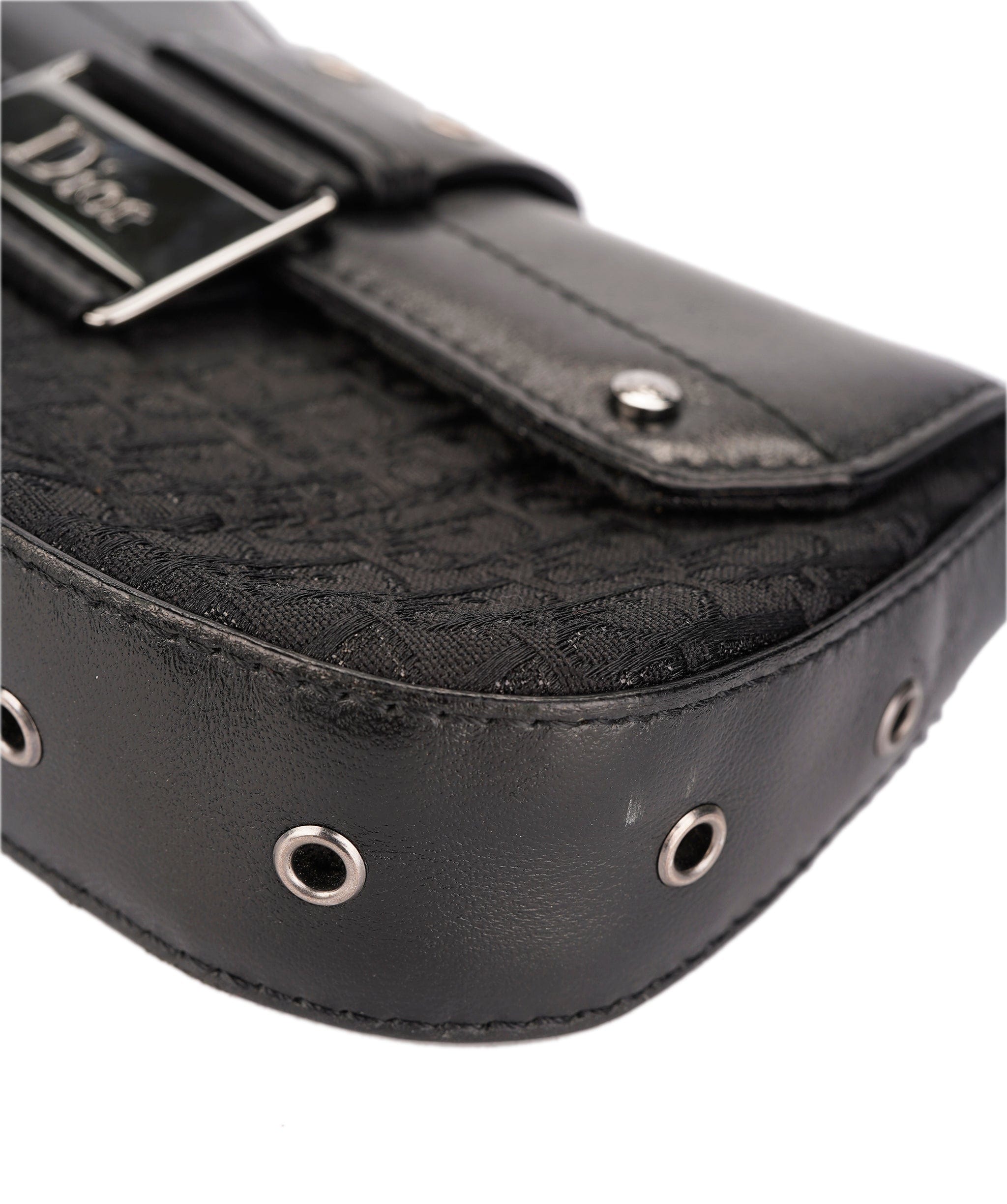 Christian Dior Dior Trotter Clutch Bag Black DXBS1836