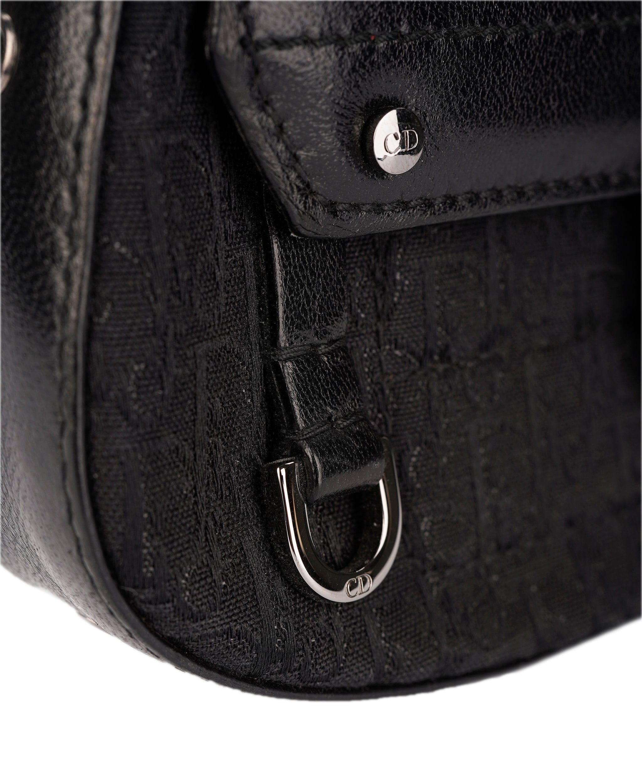 Christian Dior Dior Trotter Clutch Bag Black DXBS1836