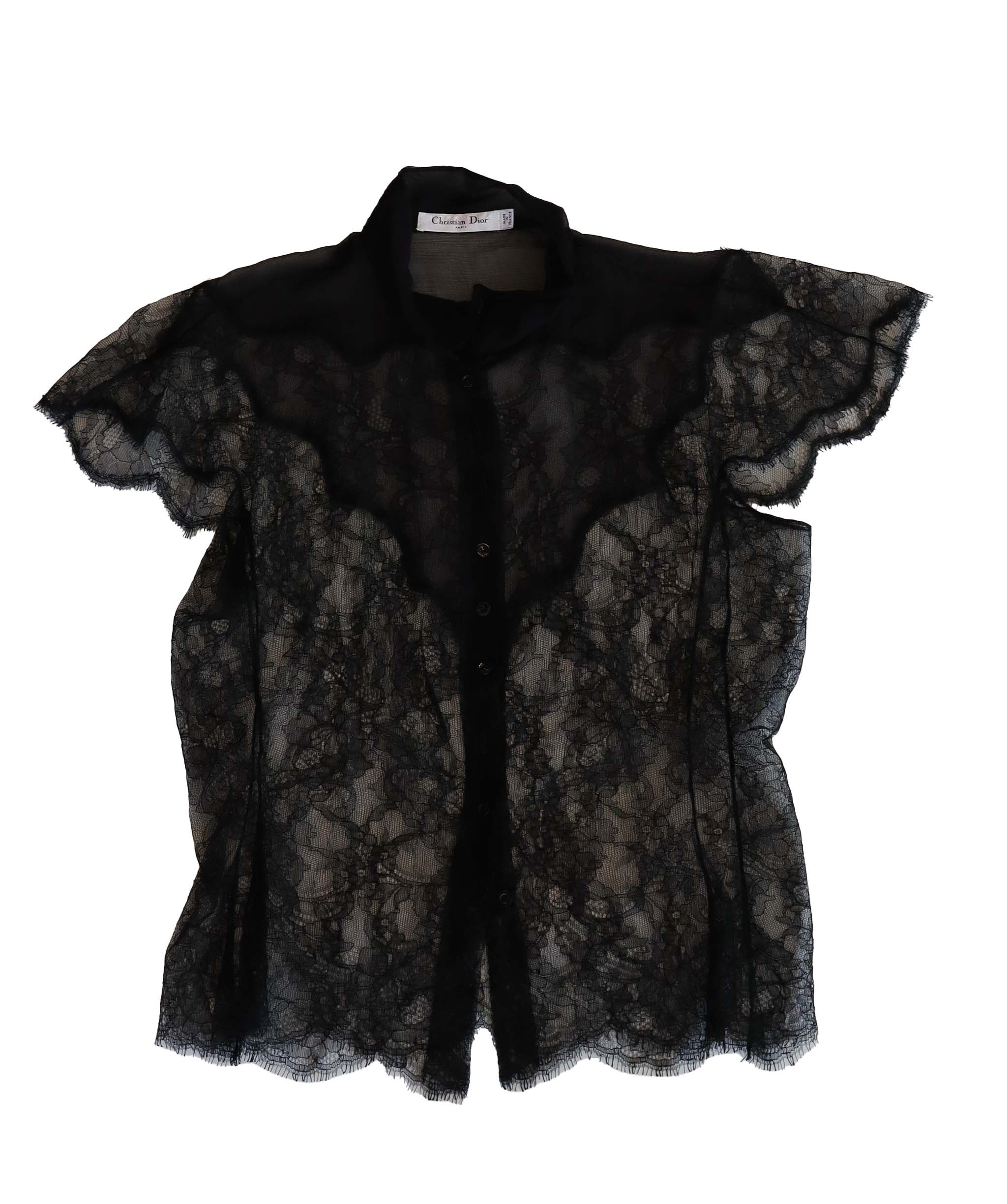 Christian Dior Christian Dior Black Lace Shirt - AGC1805