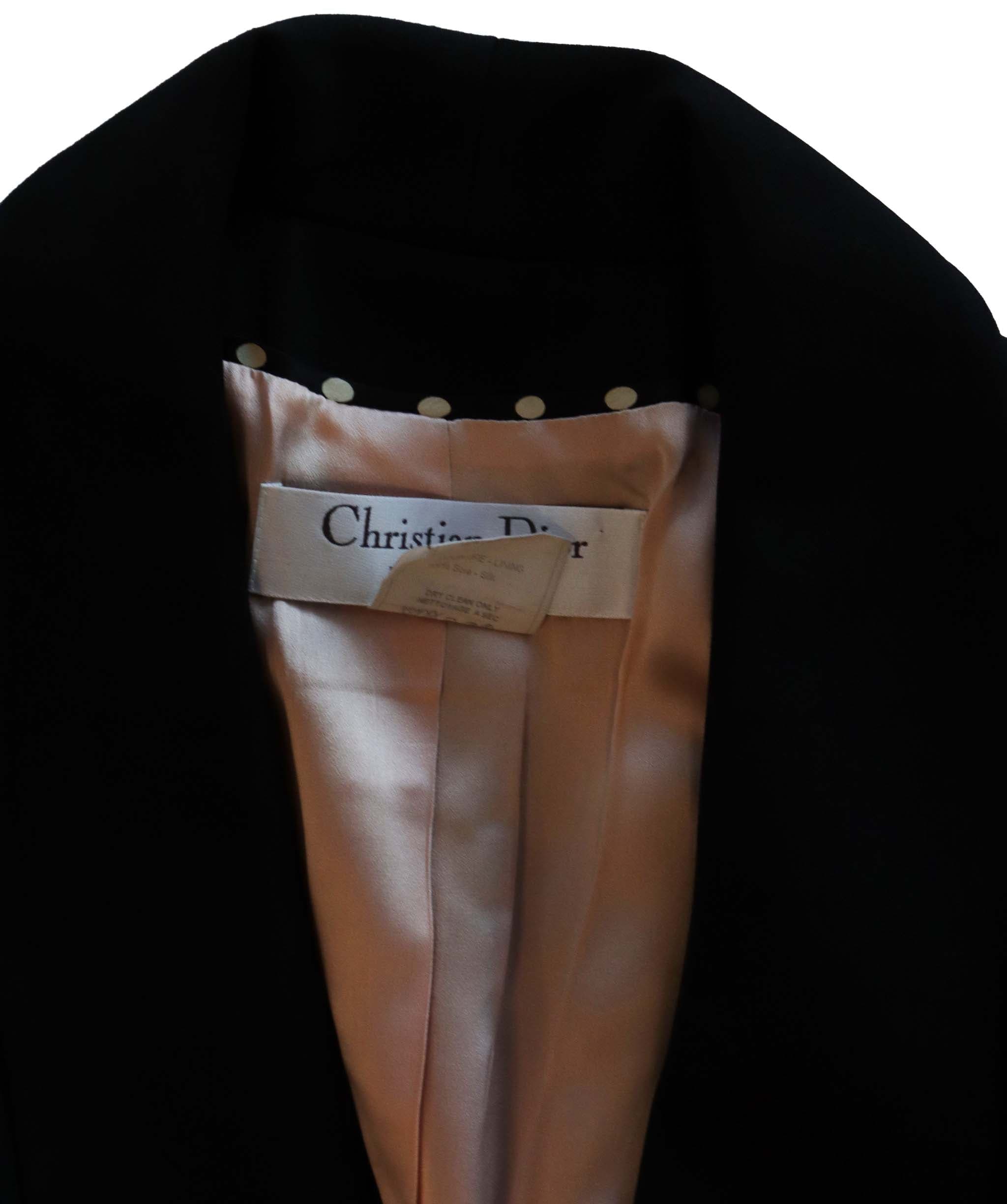 Christian Dior Christian Dior black wool suit by galliano AGC1922