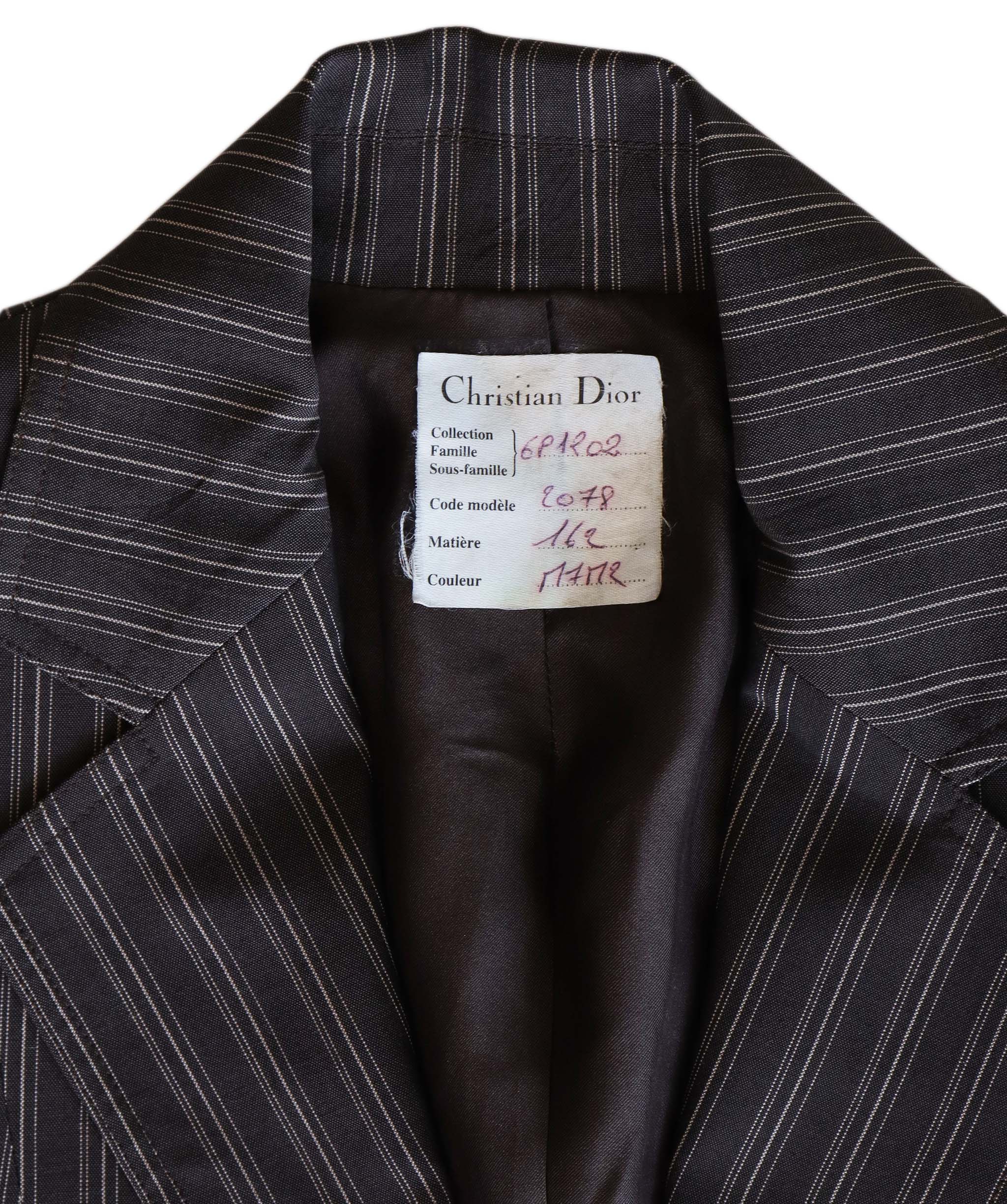 Christian Dior Christian Dior brown stripped jacket (sample) AGC1889