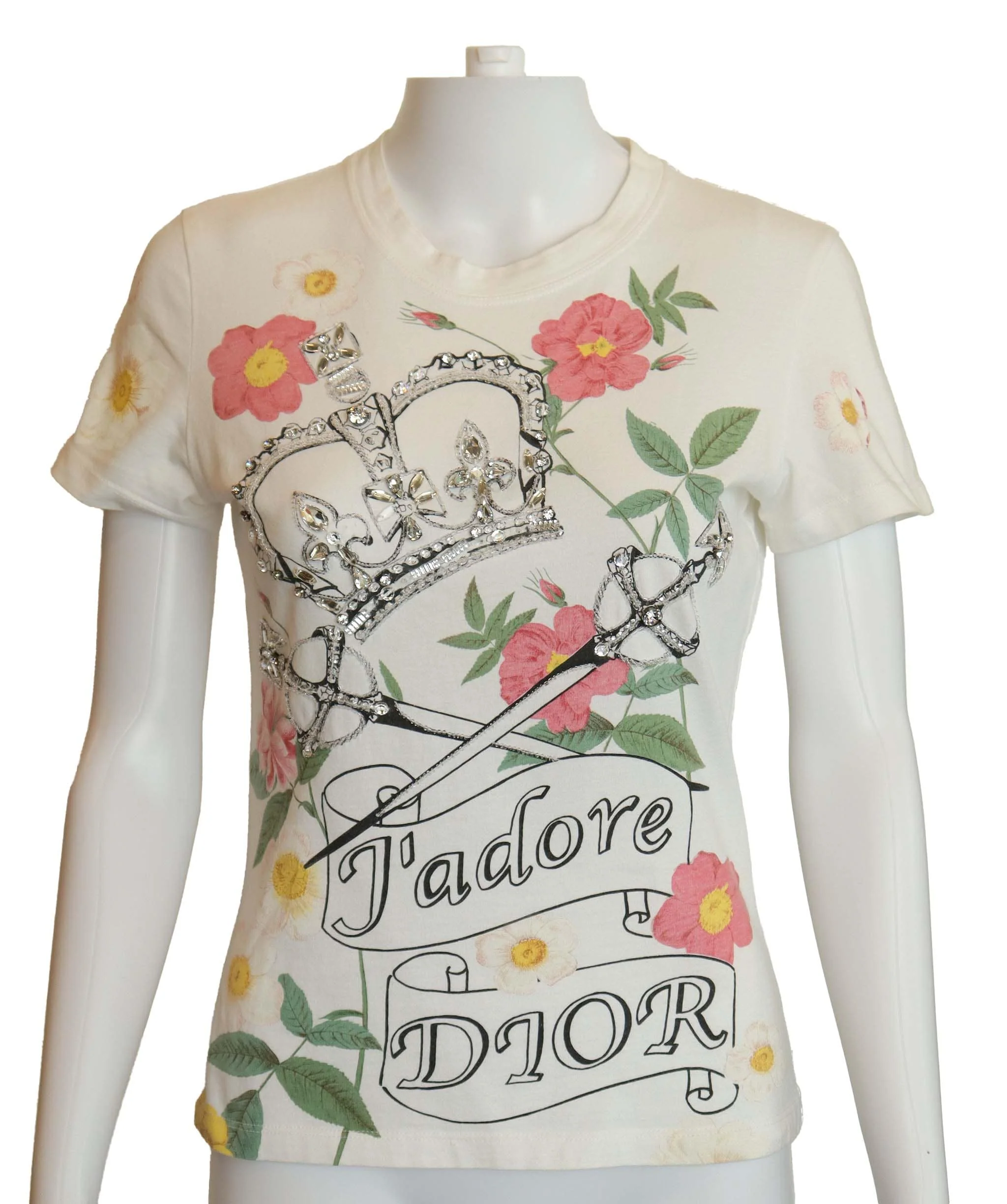 Christian Dior Dior J'Adore Flower Tshirt White Crown DXBS4283