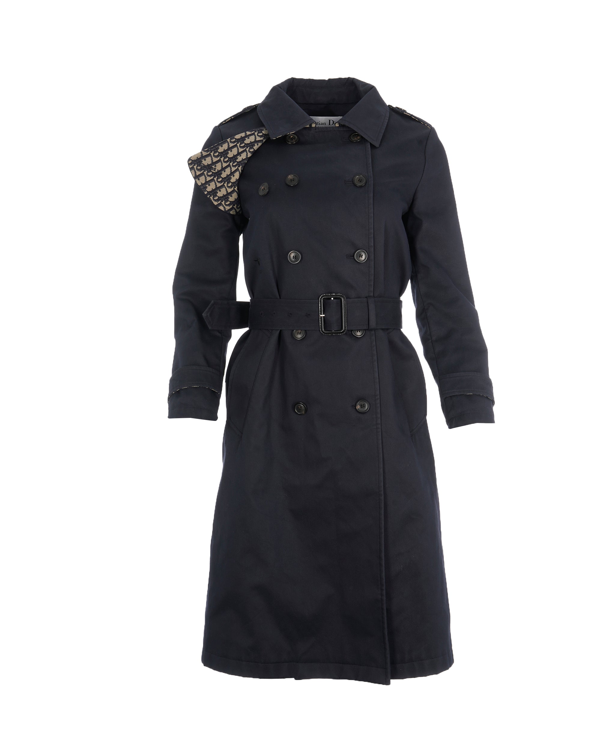 Christian Dior Dior Oblique Navy Trench Coat  ALL0575