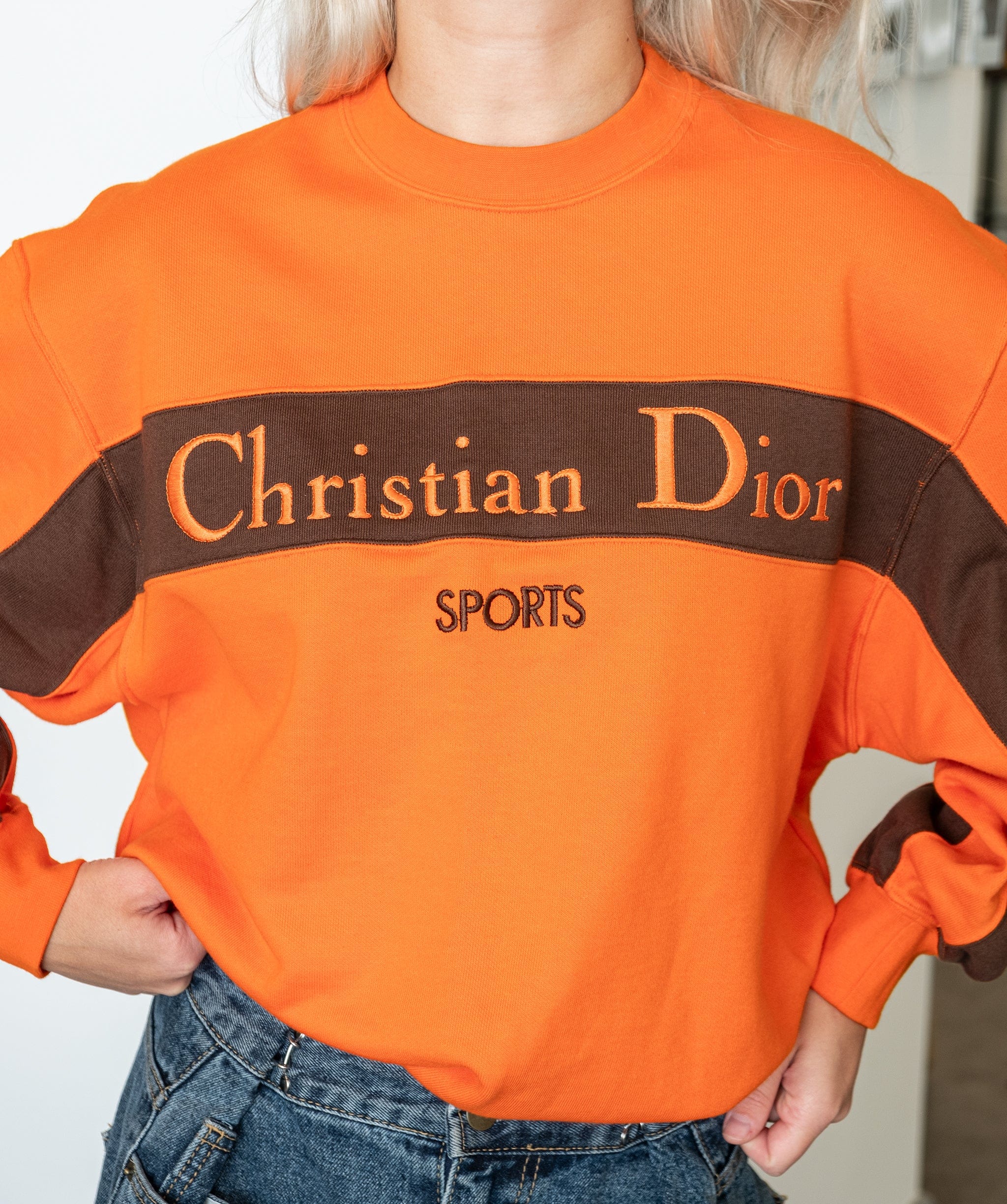 Christian Dior Dior Sport Sweatshirt Orange Brown  ASL10412