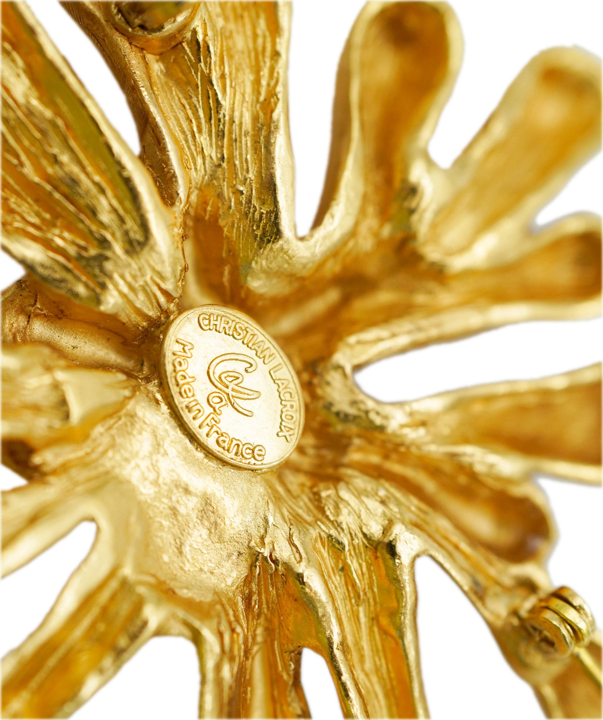 Christian Lacroix Christian Lacroix big gold anemone brooch AGC1734