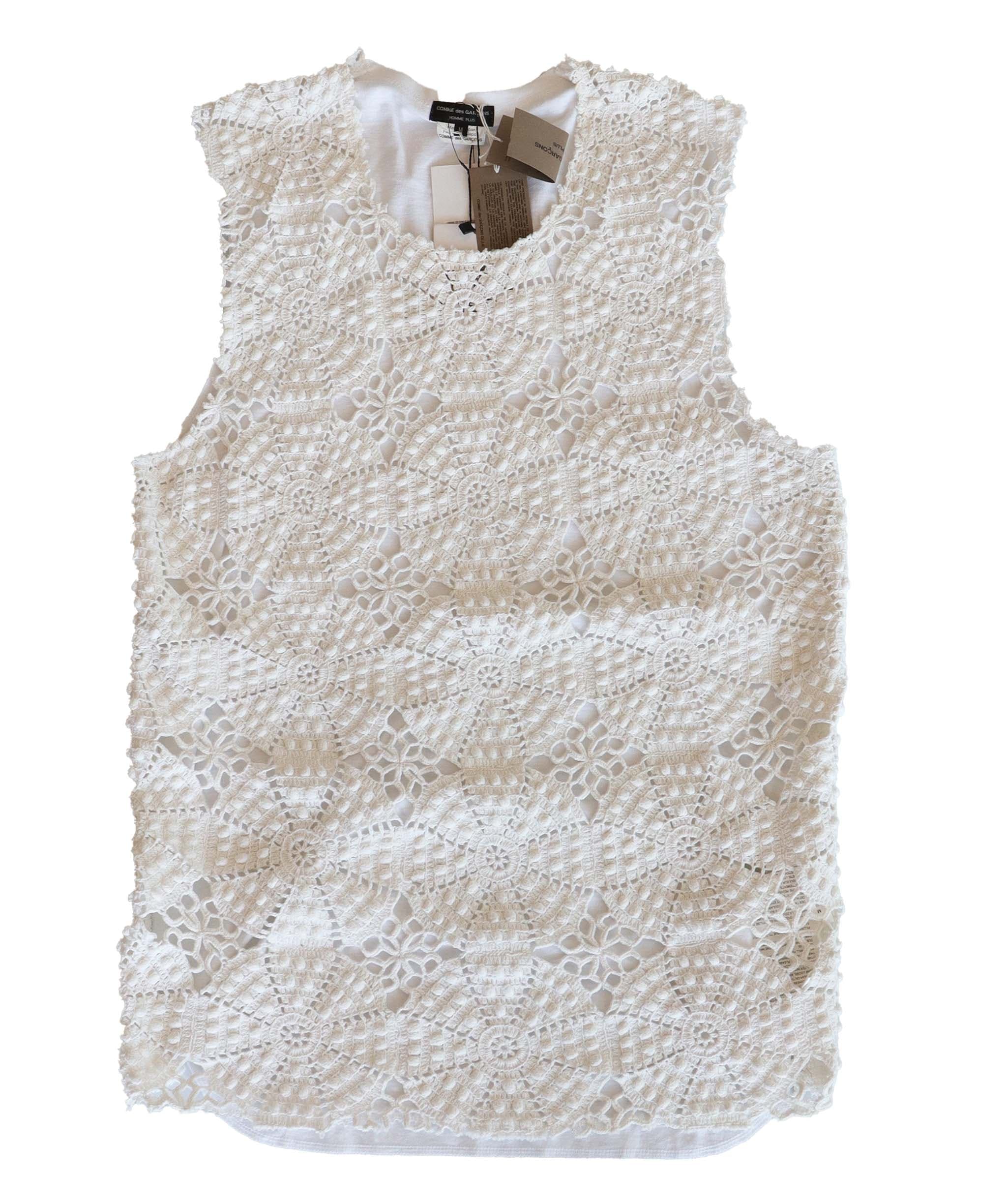 Comme des Garcons Comme des Garcons white Crochet Tank Top - AGC1872