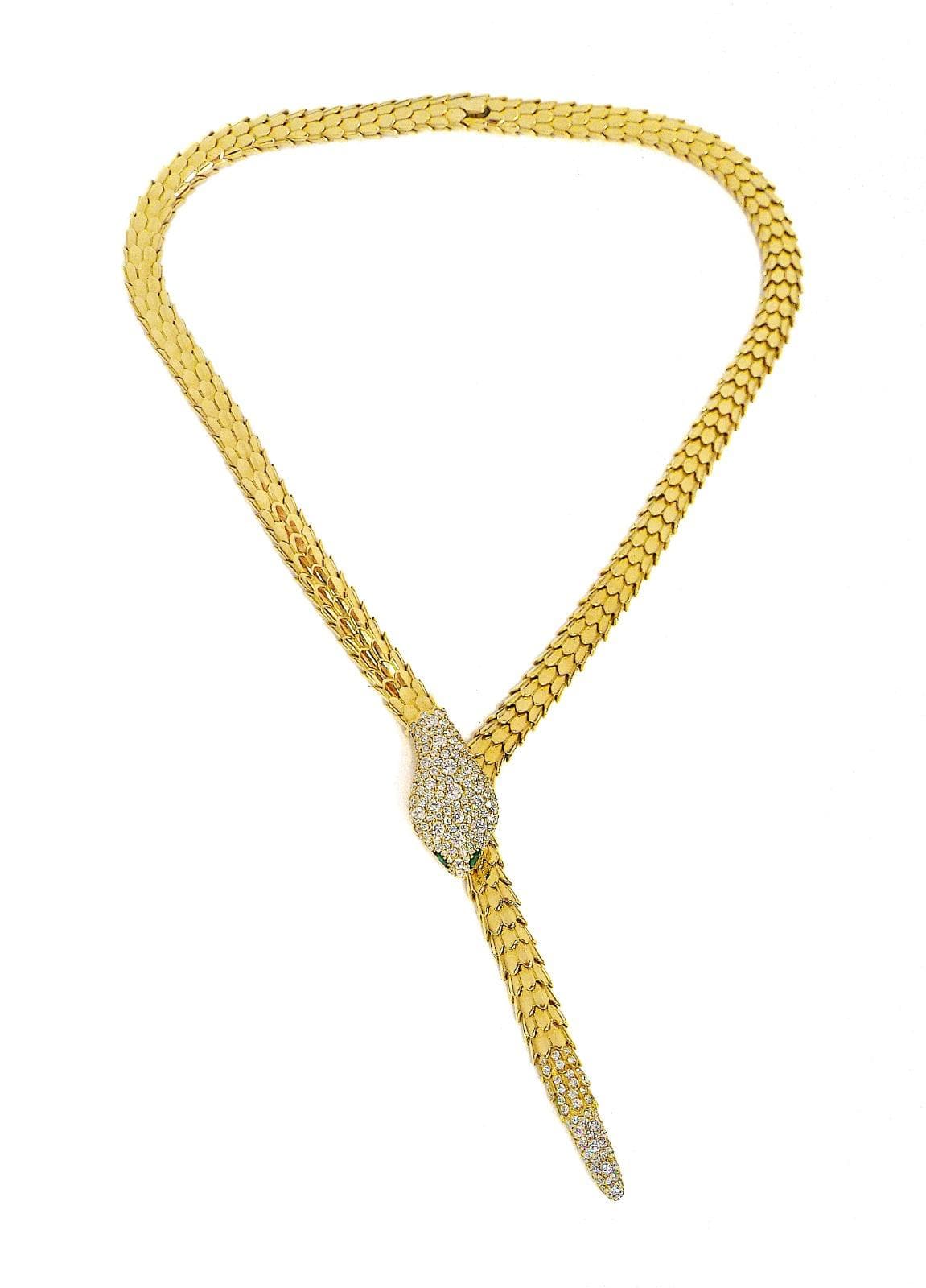 Crivelli Crivelli 18ct yellow gold serpenti necklace, 93,2 gr  ASC5099