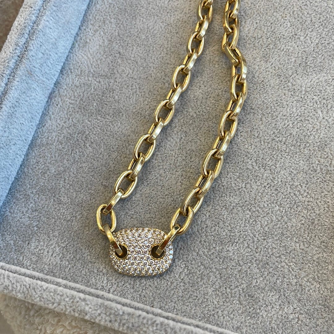 Crivelli Crivelli chain diamond yellow gold (short) ASC5052