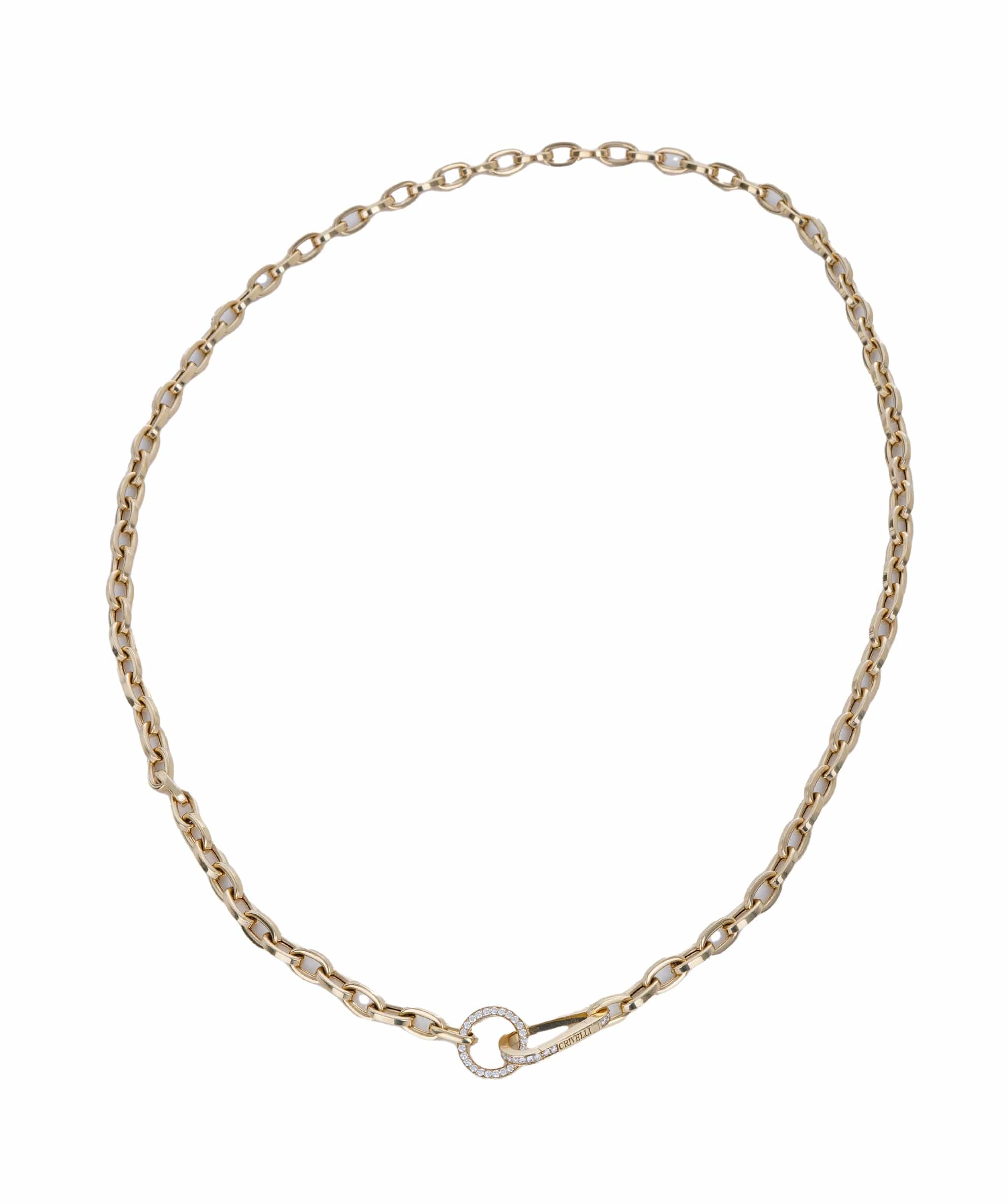 Crivelli Crivelli chain yellow gold with diamonds  ASC5048