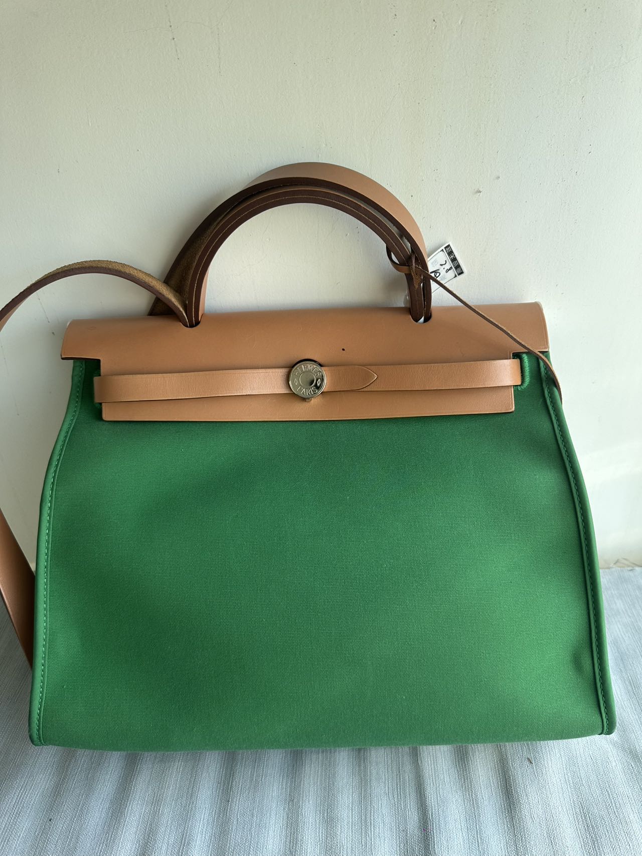 Hermes green herbag31 good condition stamp X