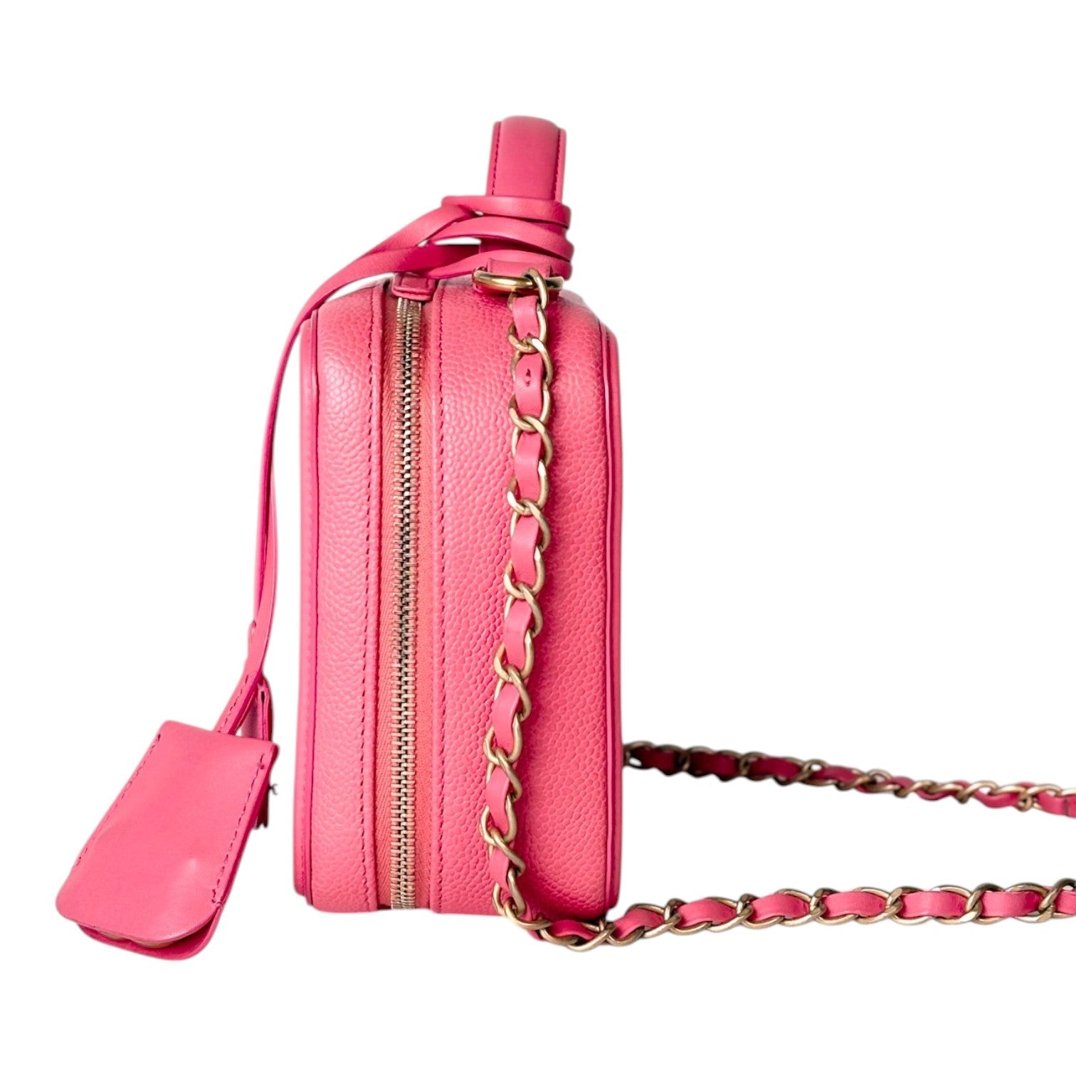 Chanel Pink Vanity Box Bag in Caviar Leather