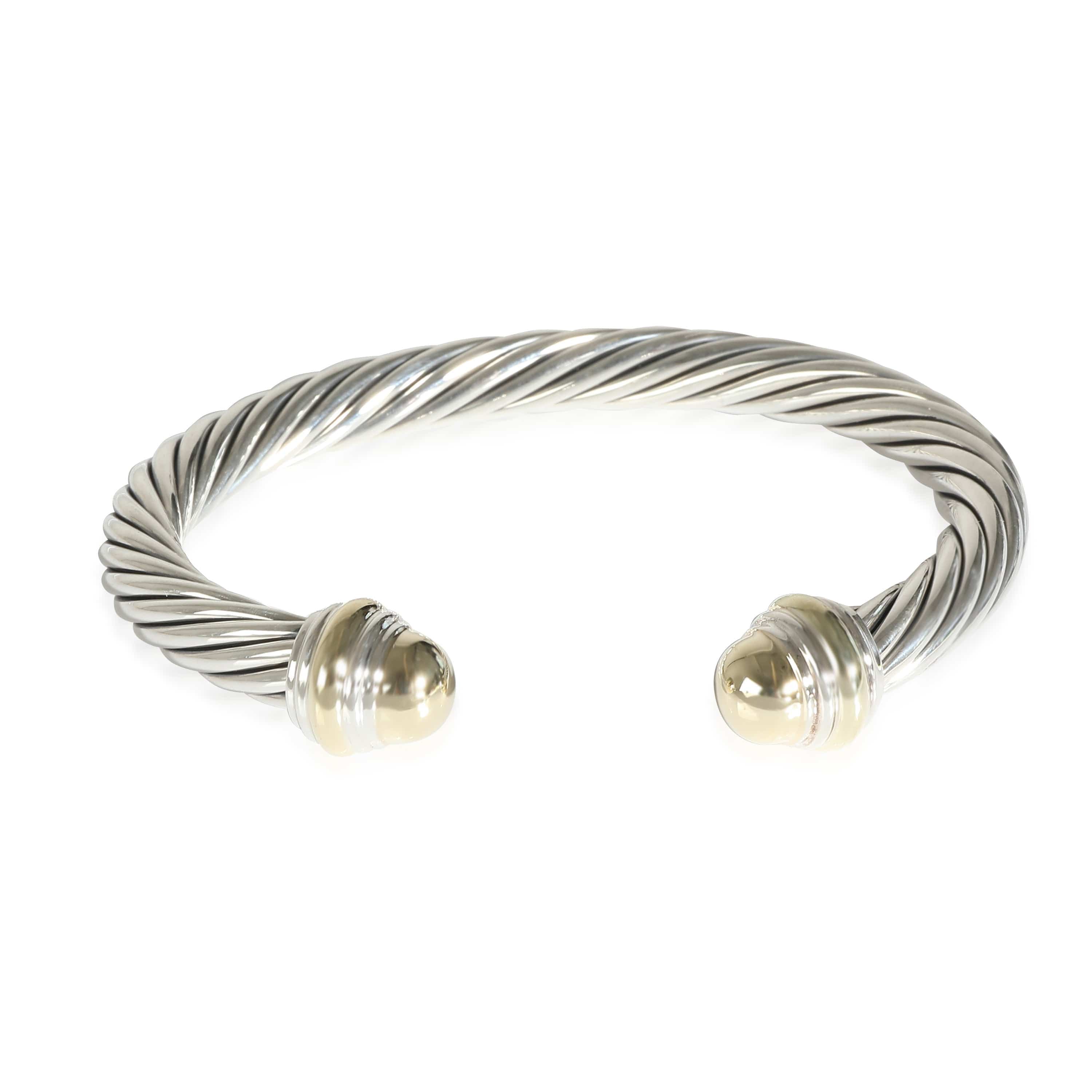 David Yurman Cable Classic Bangle in 14K Yellow Gold/Sterling Silver