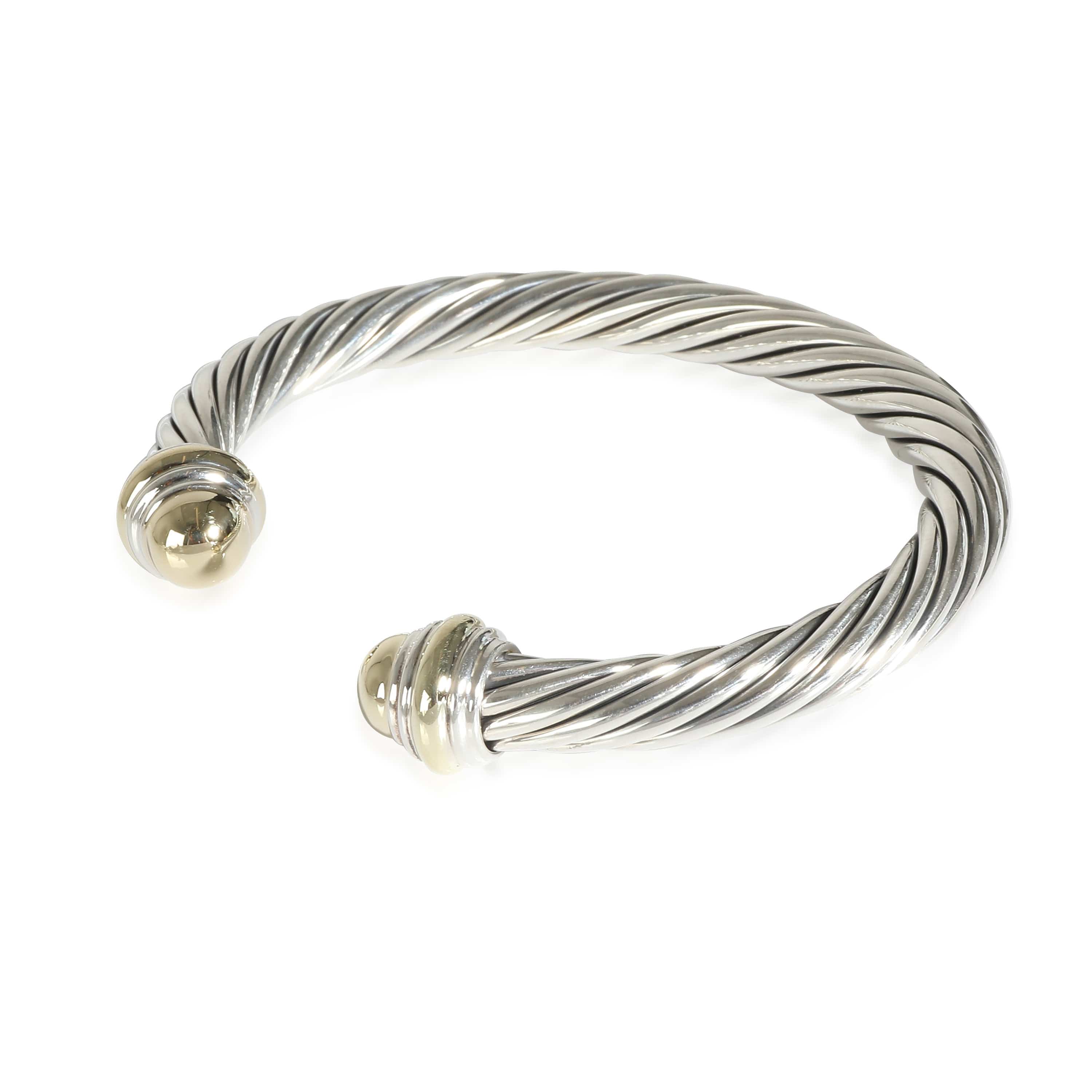 David Yurman Cable Classic Bangle in 14K Yellow Gold/Sterling Silver