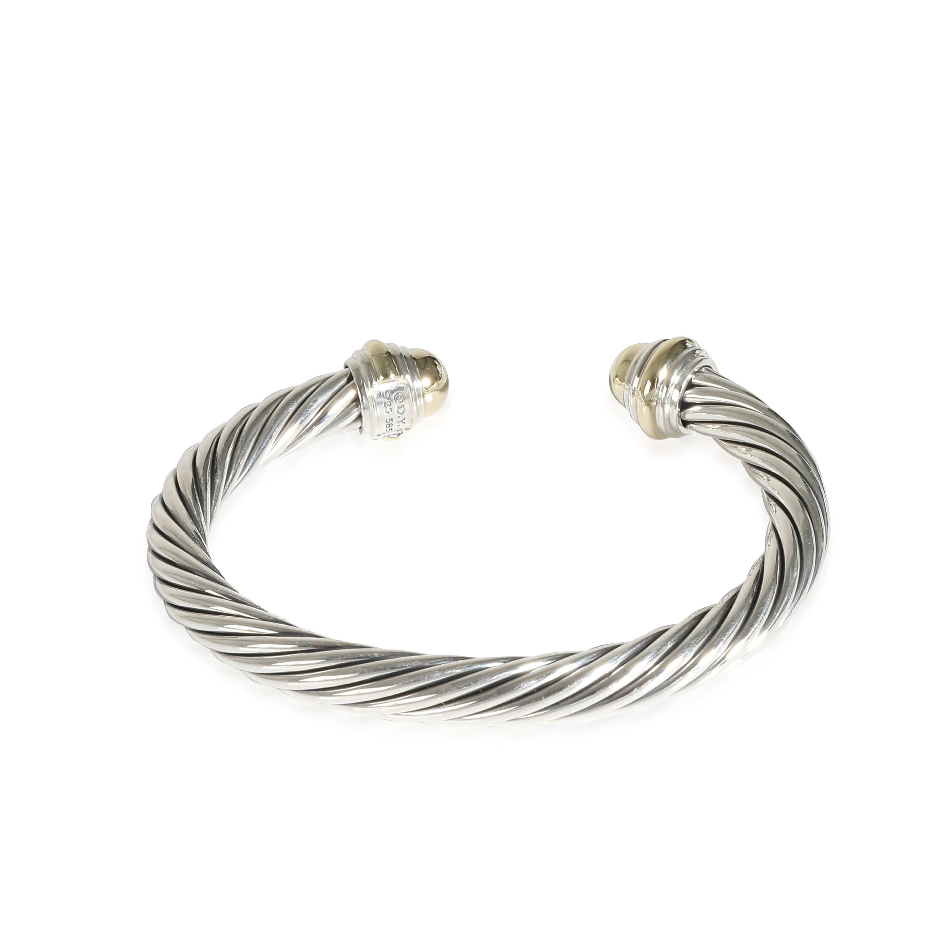 David Yurman Cable Classic Bangle in 14K Yellow Gold/Sterling Silver