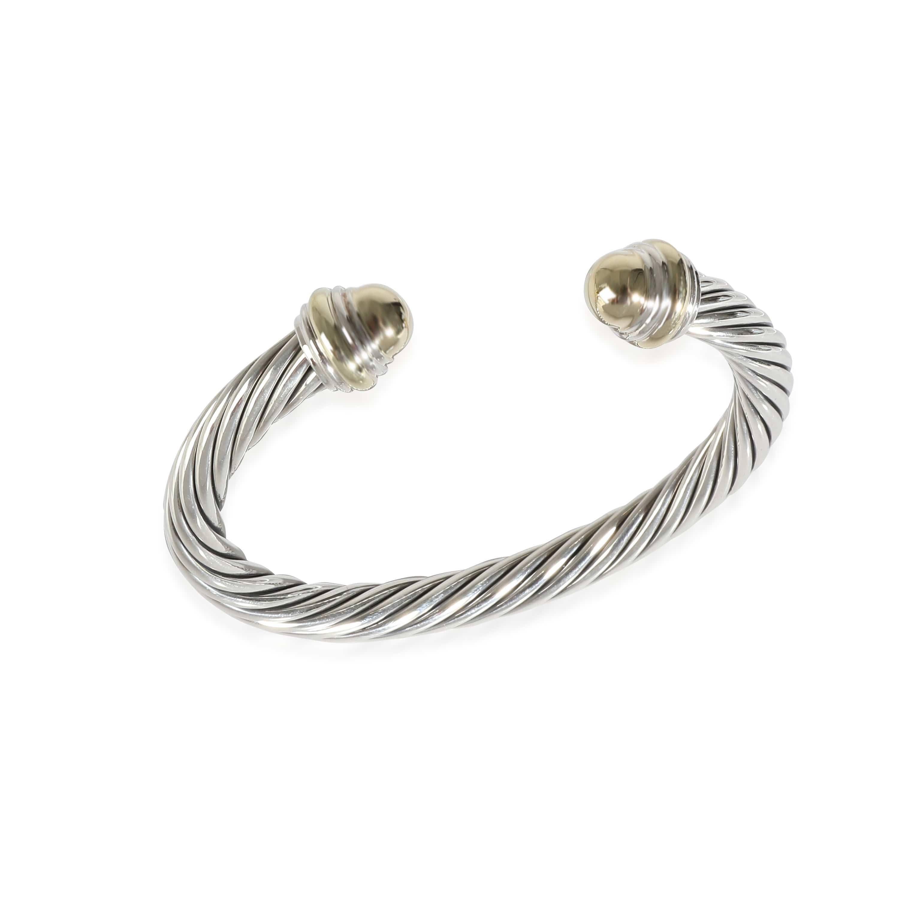 David Yurman Cable Classic Bangle in 14K Yellow Gold/Sterling Silver