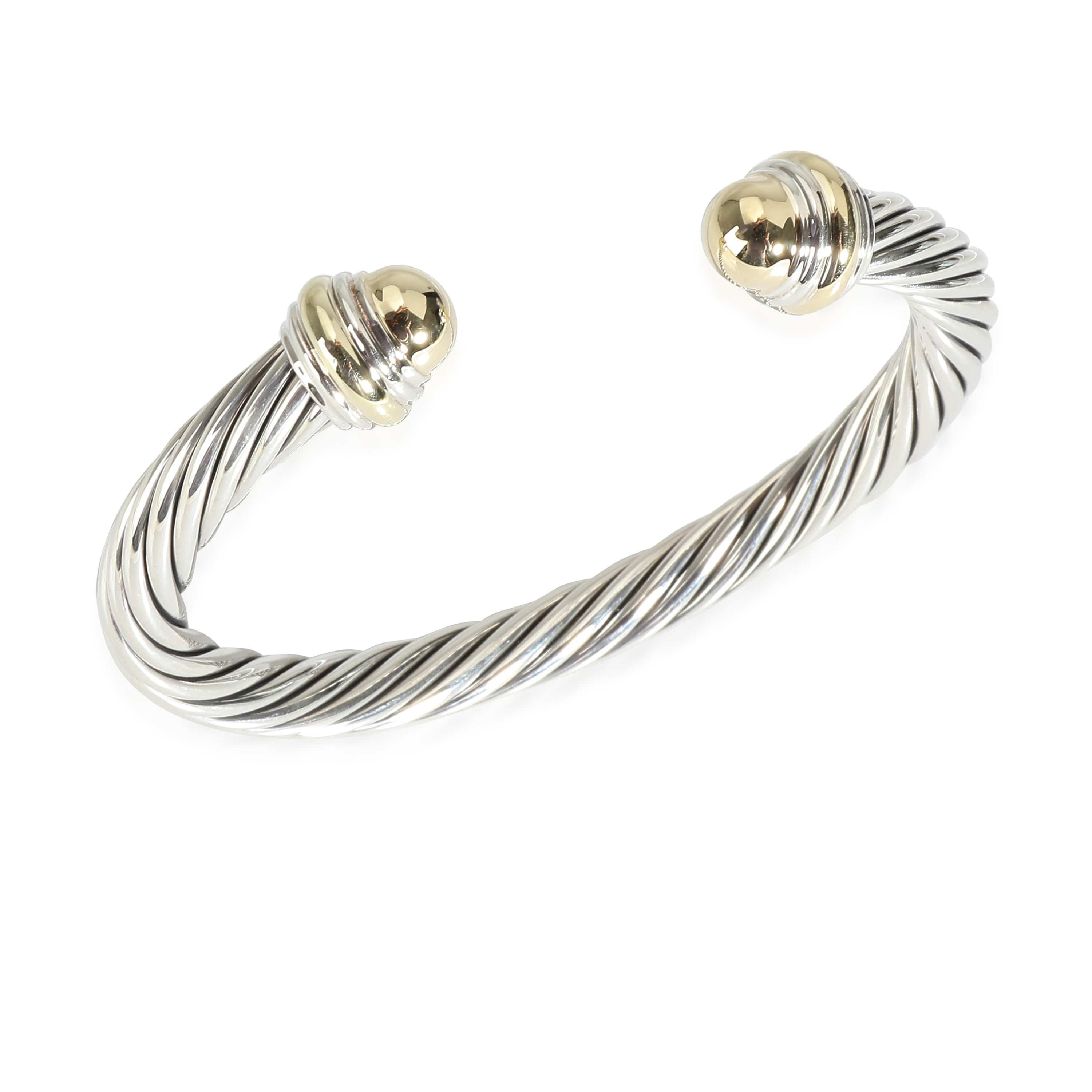 David Yurman Cable Classic Bangle in 14K Yellow Gold/Sterling Silver