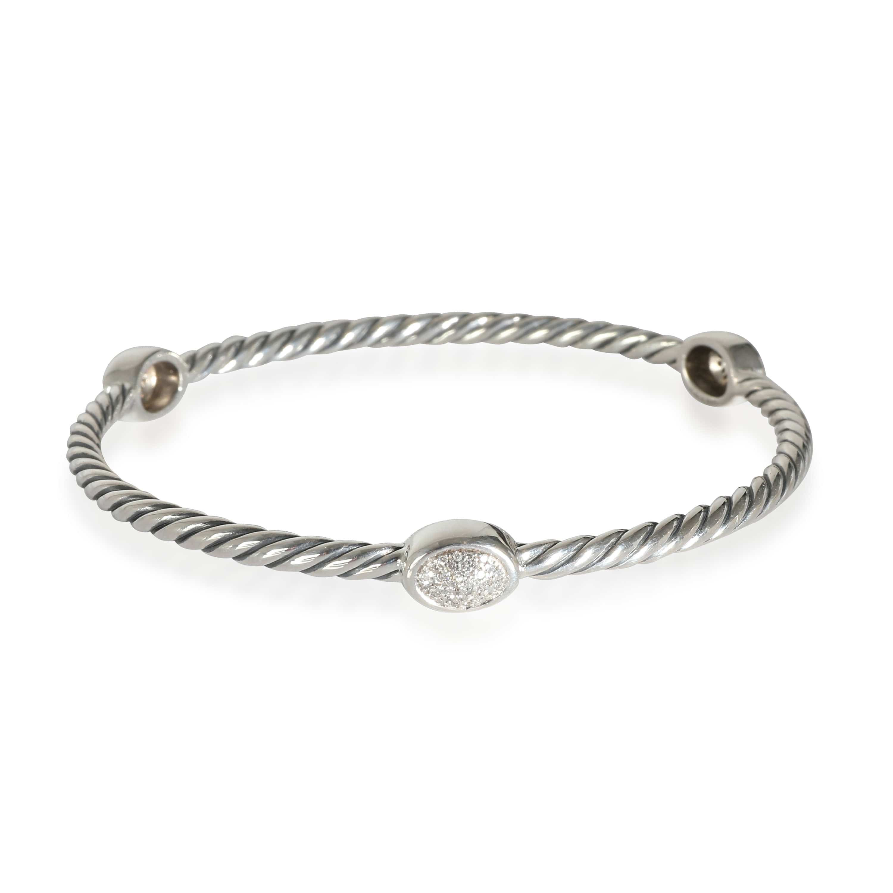 David Yurman Confetti Diamond Bracelet in  Sterling Silver 0.3 CTW