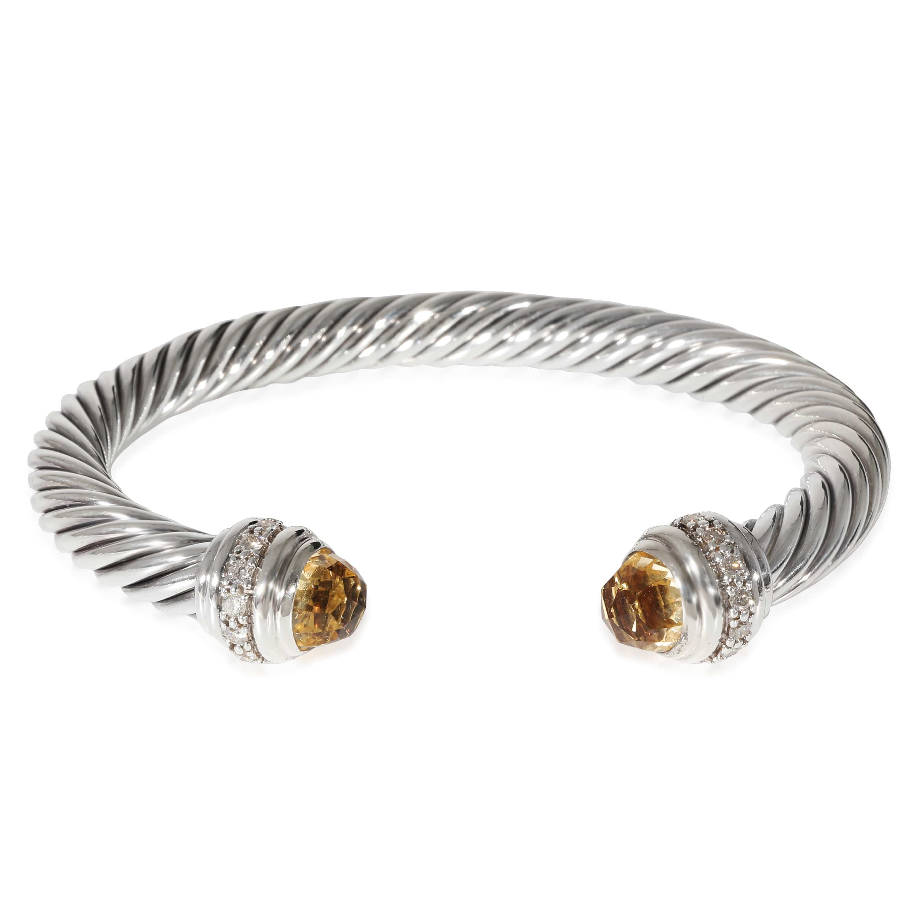 David Yurman David Yurman Cable Bracelet With Citrine in Sterling Silver 0.41 CTW