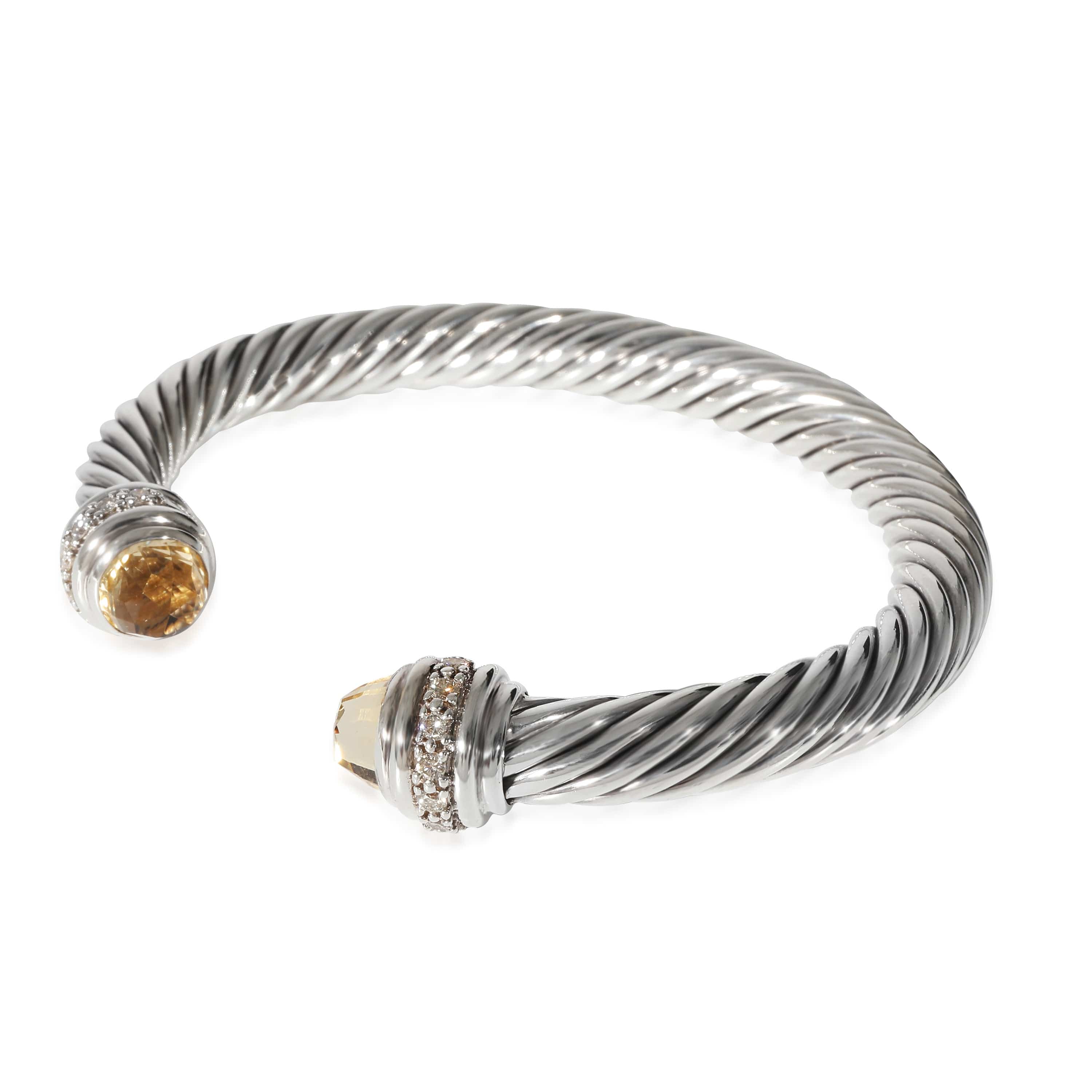 David Yurman David Yurman Cable Bracelet With Citrine in Sterling Silver 0.41 CTW