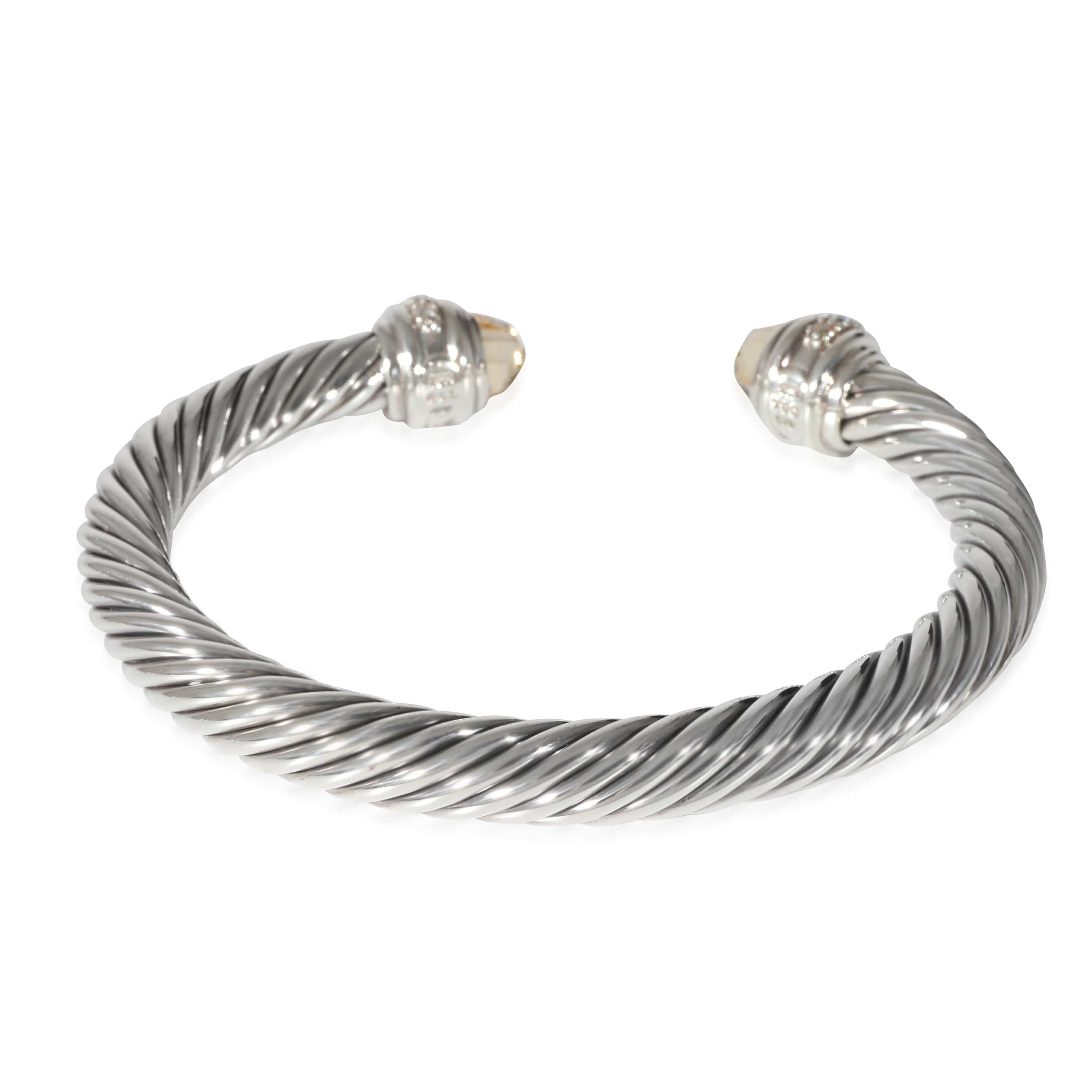 David Yurman David Yurman Cable Bracelet With Citrine in Sterling Silver 0.41 CTW