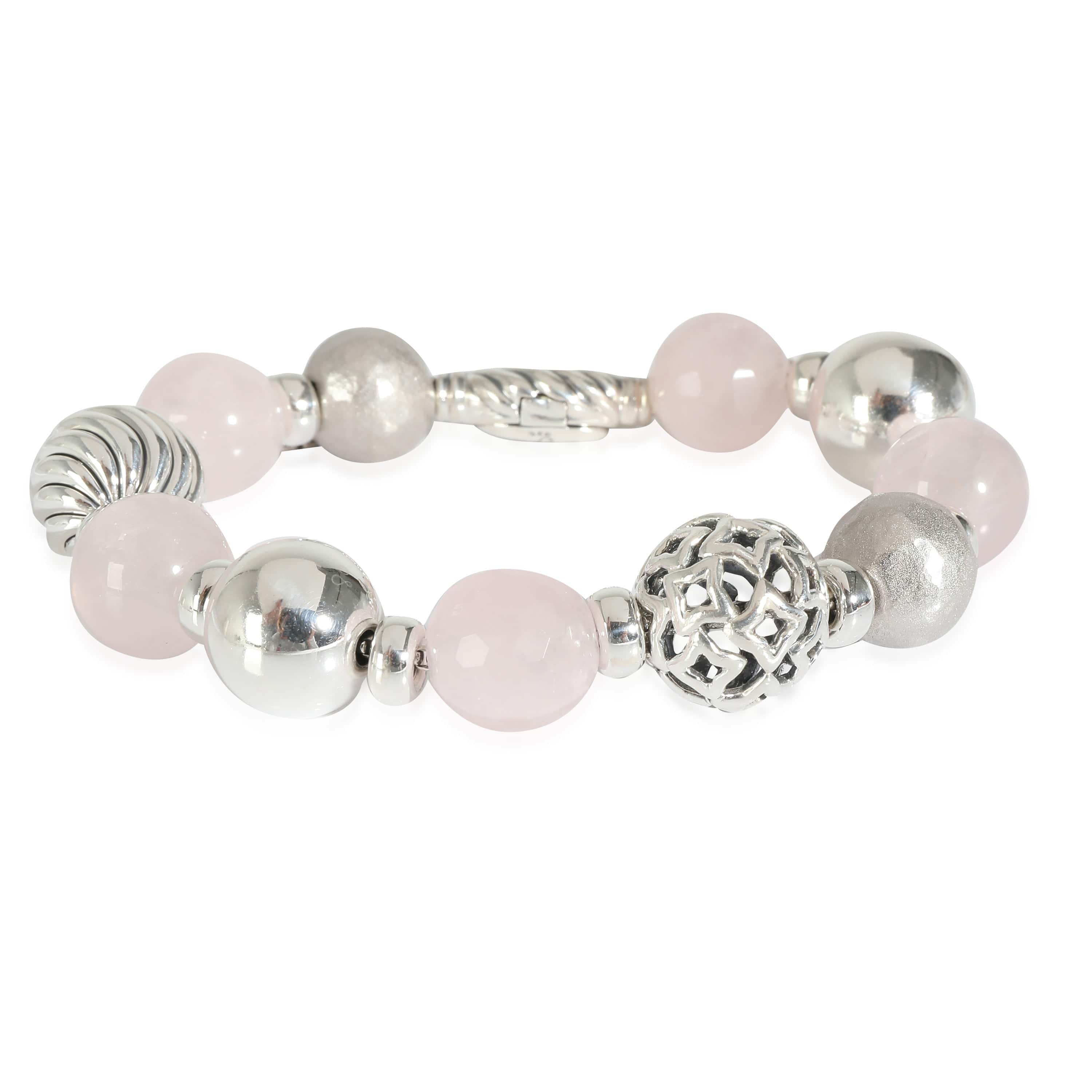 David Yurman David Yurman Elements Bracelet with Rose Quartz in Sterling Silver