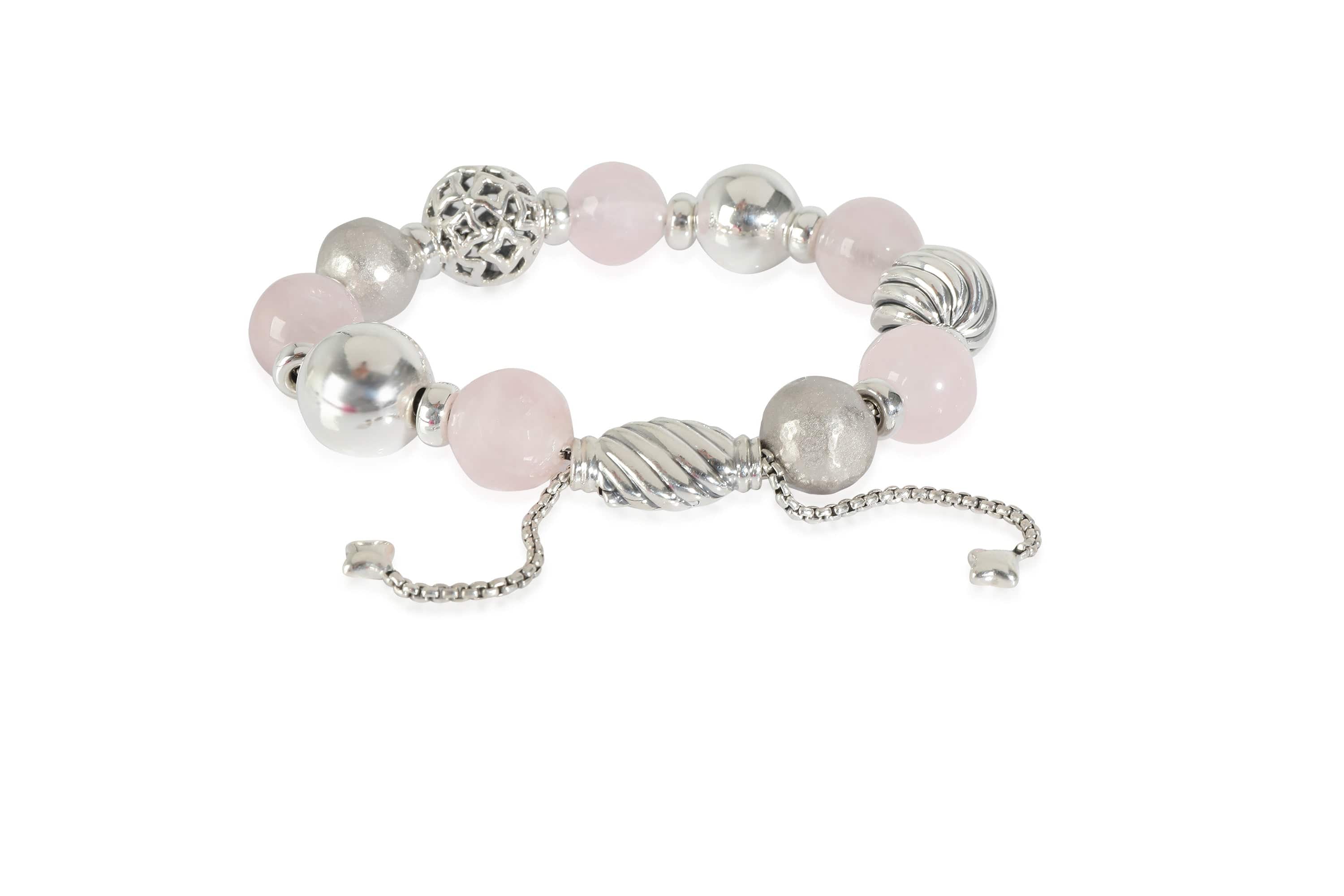 David Yurman David Yurman Elements Bracelet with Rose Quartz in Sterling Silver