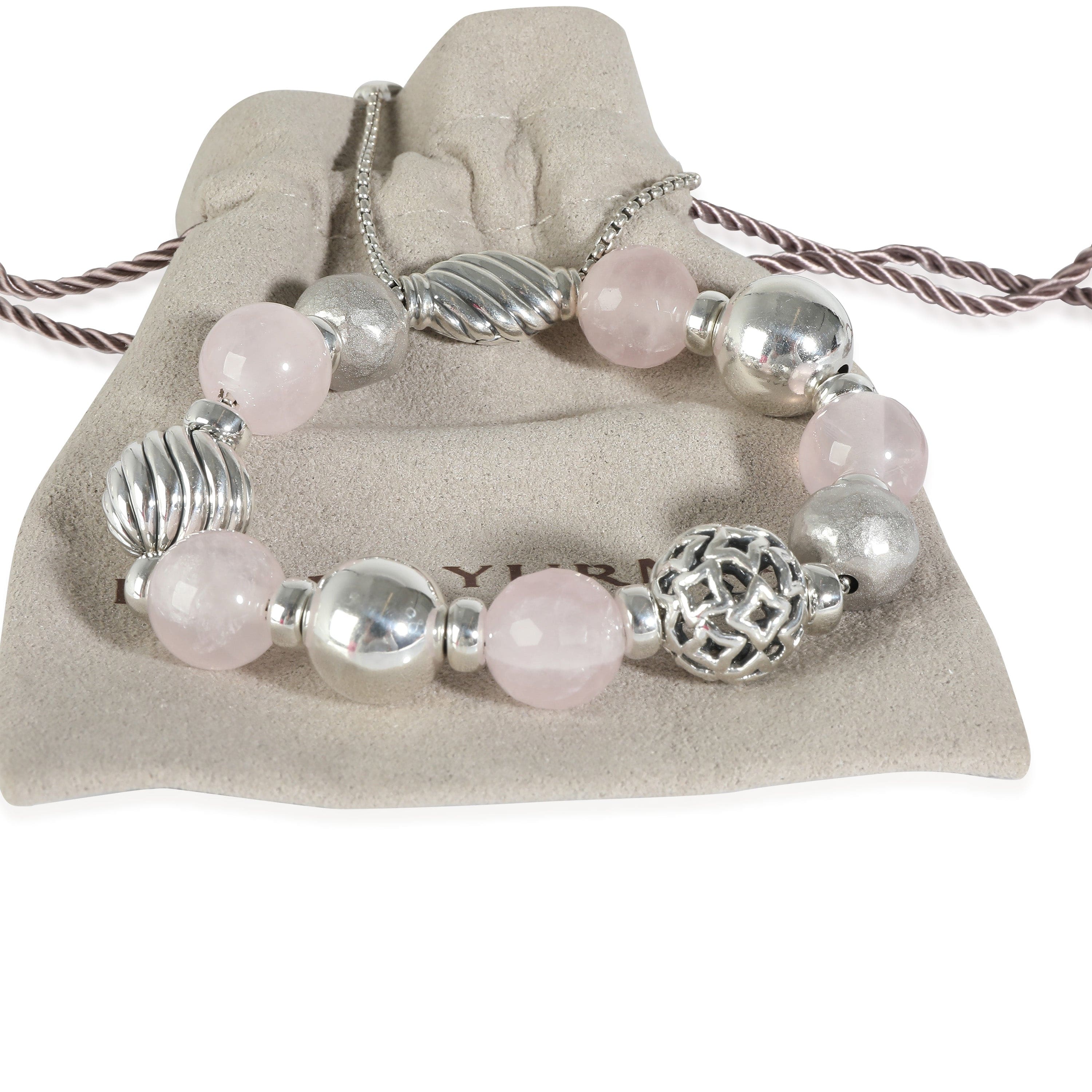 David Yurman David Yurman Elements Bracelet with Rose Quartz in Sterling Silver