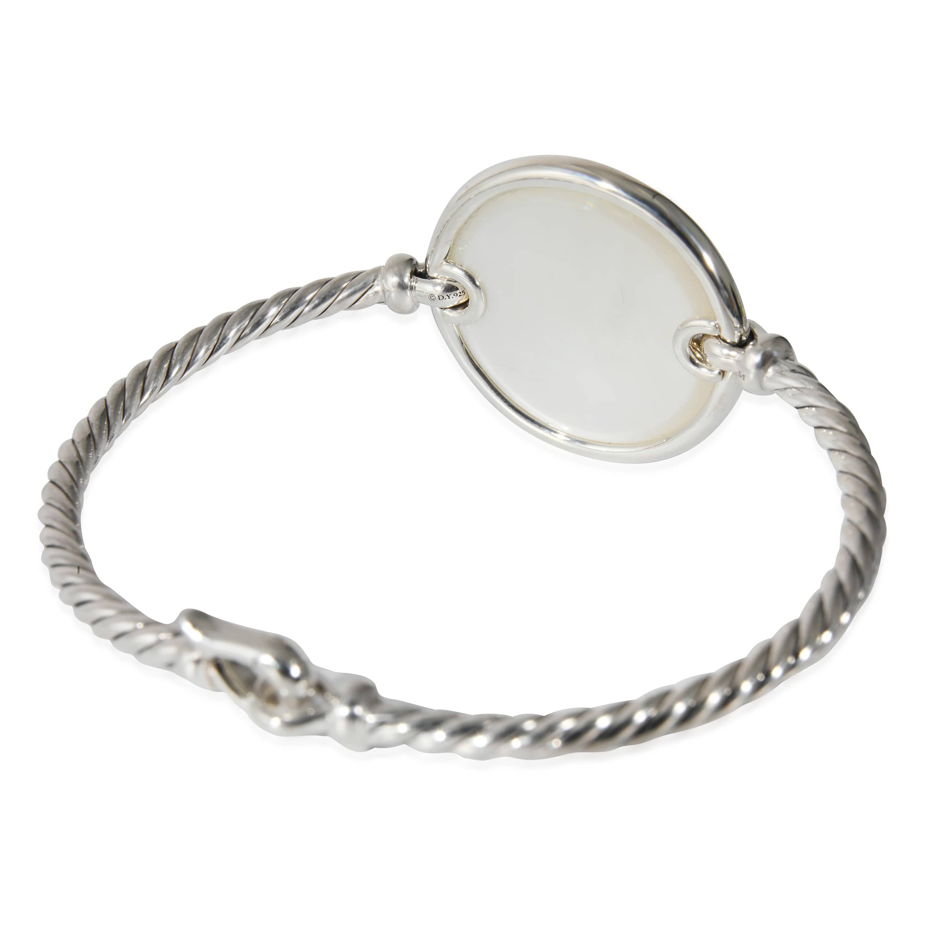 David Yurman David Yurman Elements Mother of Pearl & Diamond Bracelet in Silver 0.07 CTW