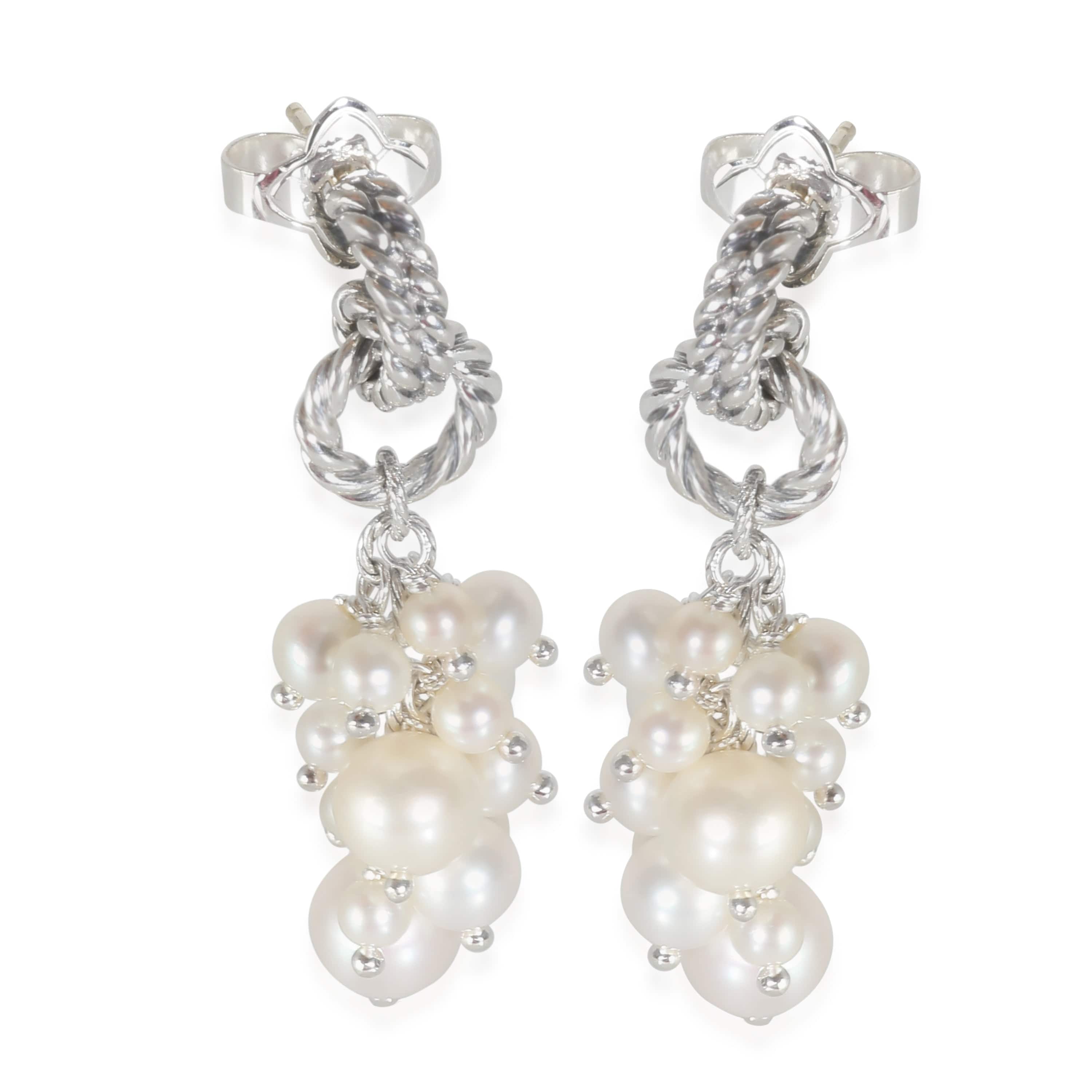 David Yurman David Yurman Copella Pearl Earrings in  Sterling Silver