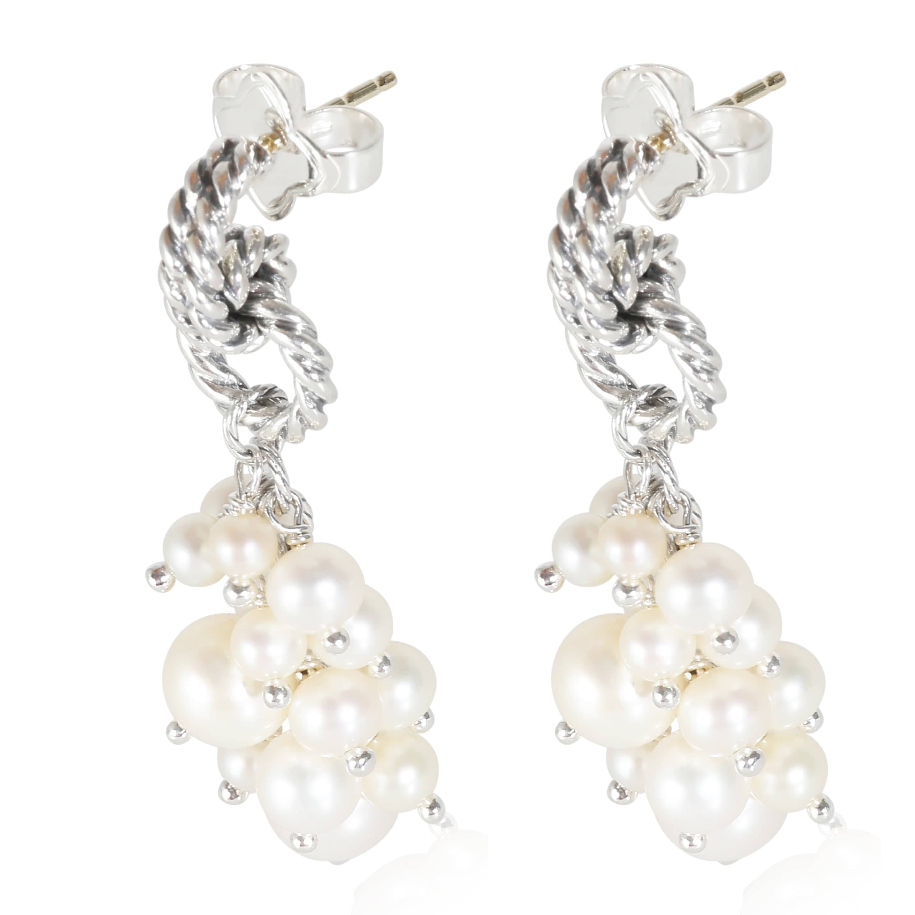 David Yurman David Yurman Copella Pearl Earrings in  Sterling Silver