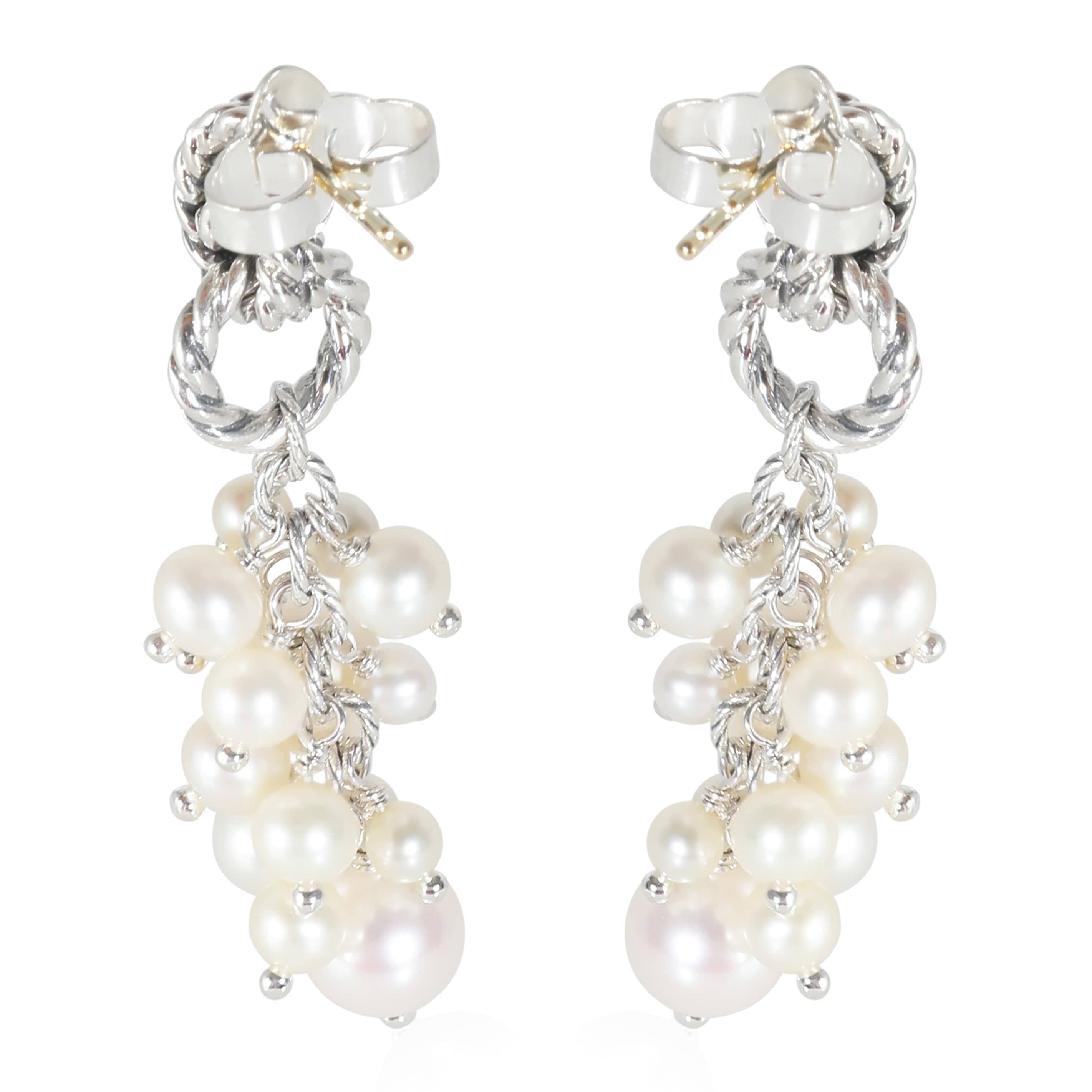 David Yurman David Yurman Copella Pearl Earrings in  Sterling Silver