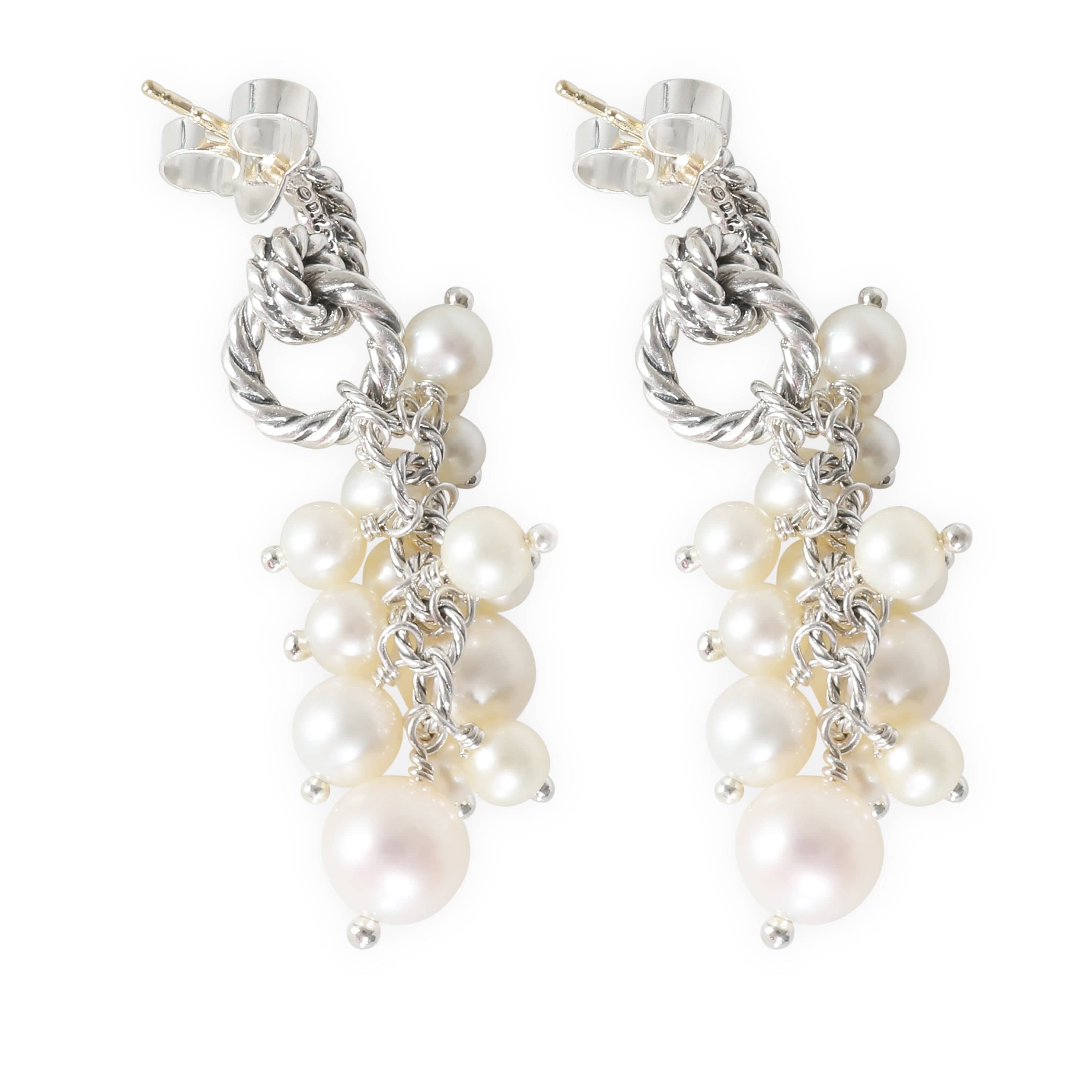 David Yurman David Yurman Copella Pearl Earrings in  Sterling Silver