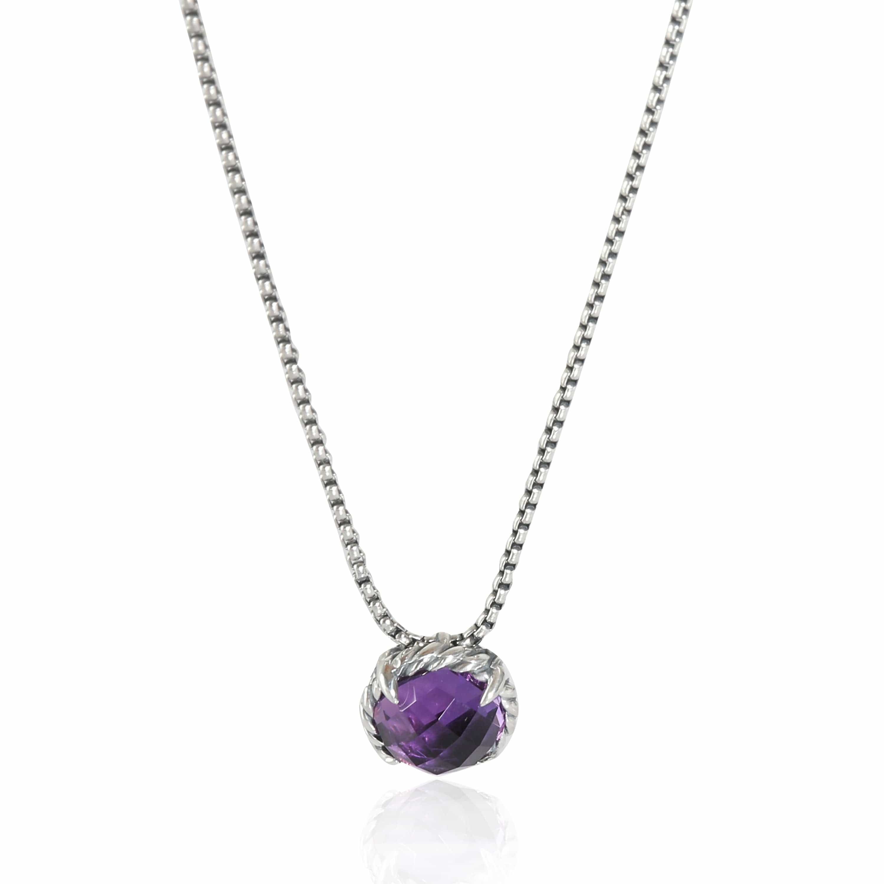 David Yurman Chatelaine Amethyst Pendant in  Sterling Silver