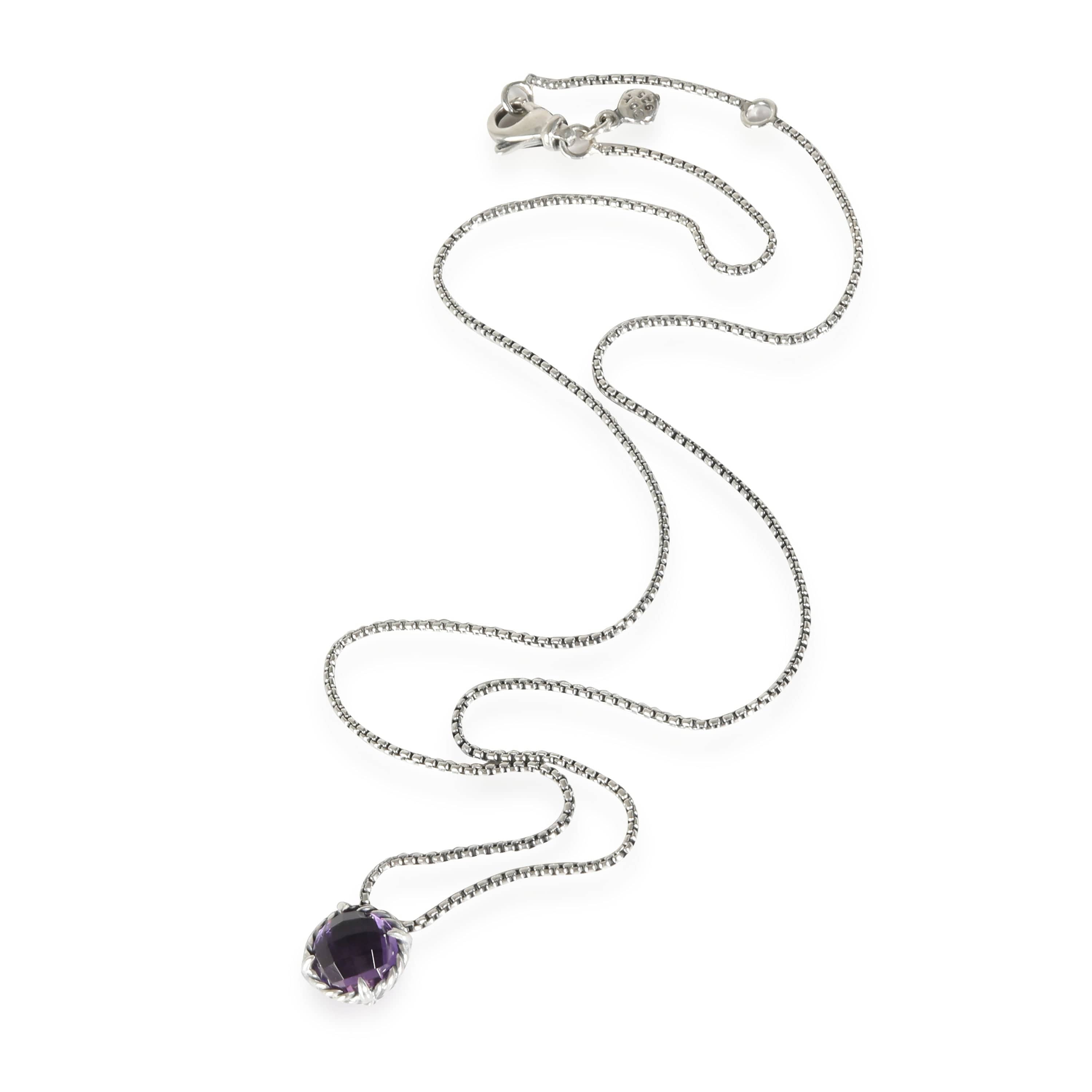 David Yurman Chatelaine Amethyst Pendant in  Sterling Silver