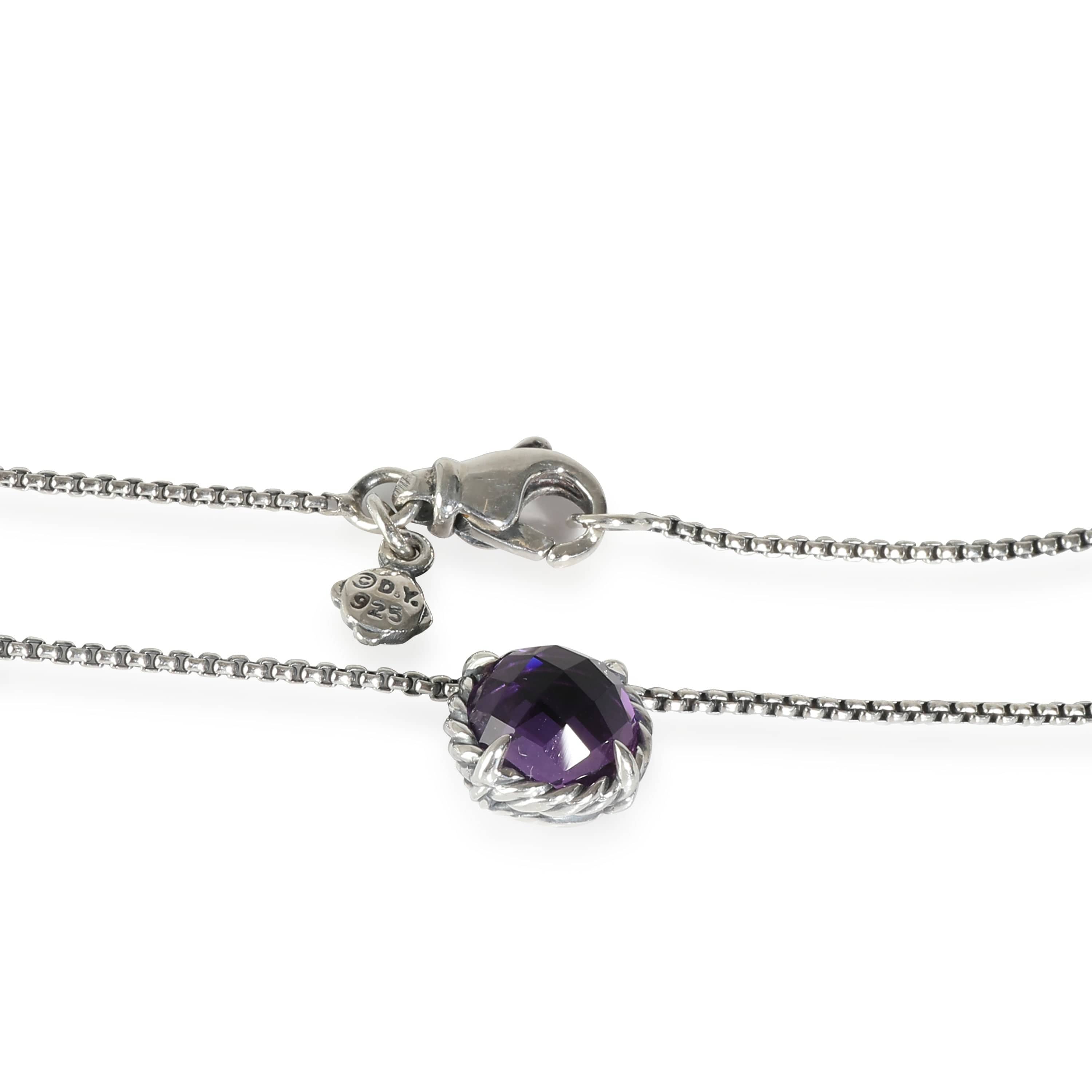 David Yurman Chatelaine Amethyst Pendant in  Sterling Silver