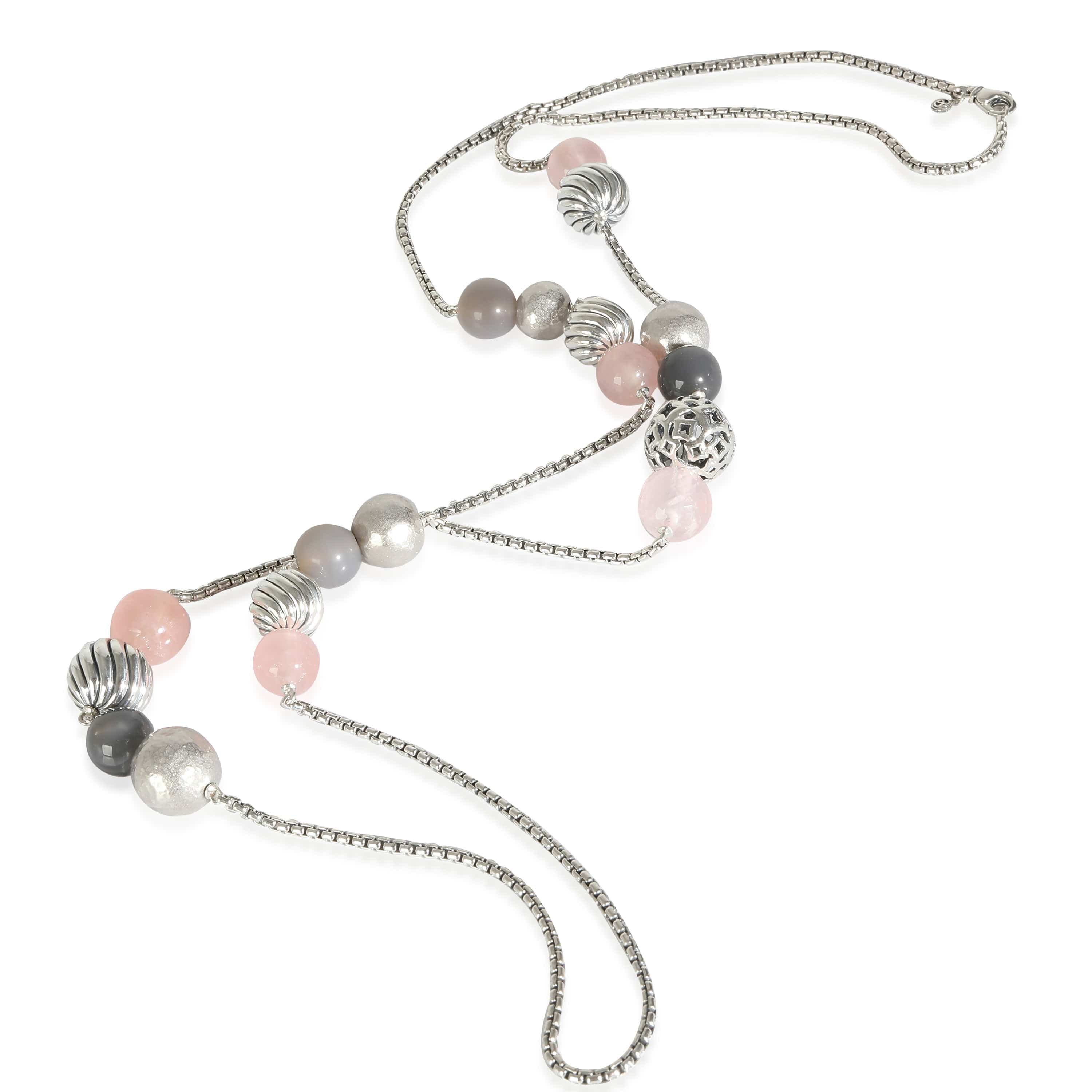 David Yurman David Yurman Elements Necklace with Rose Quartz in  Sterling Silver