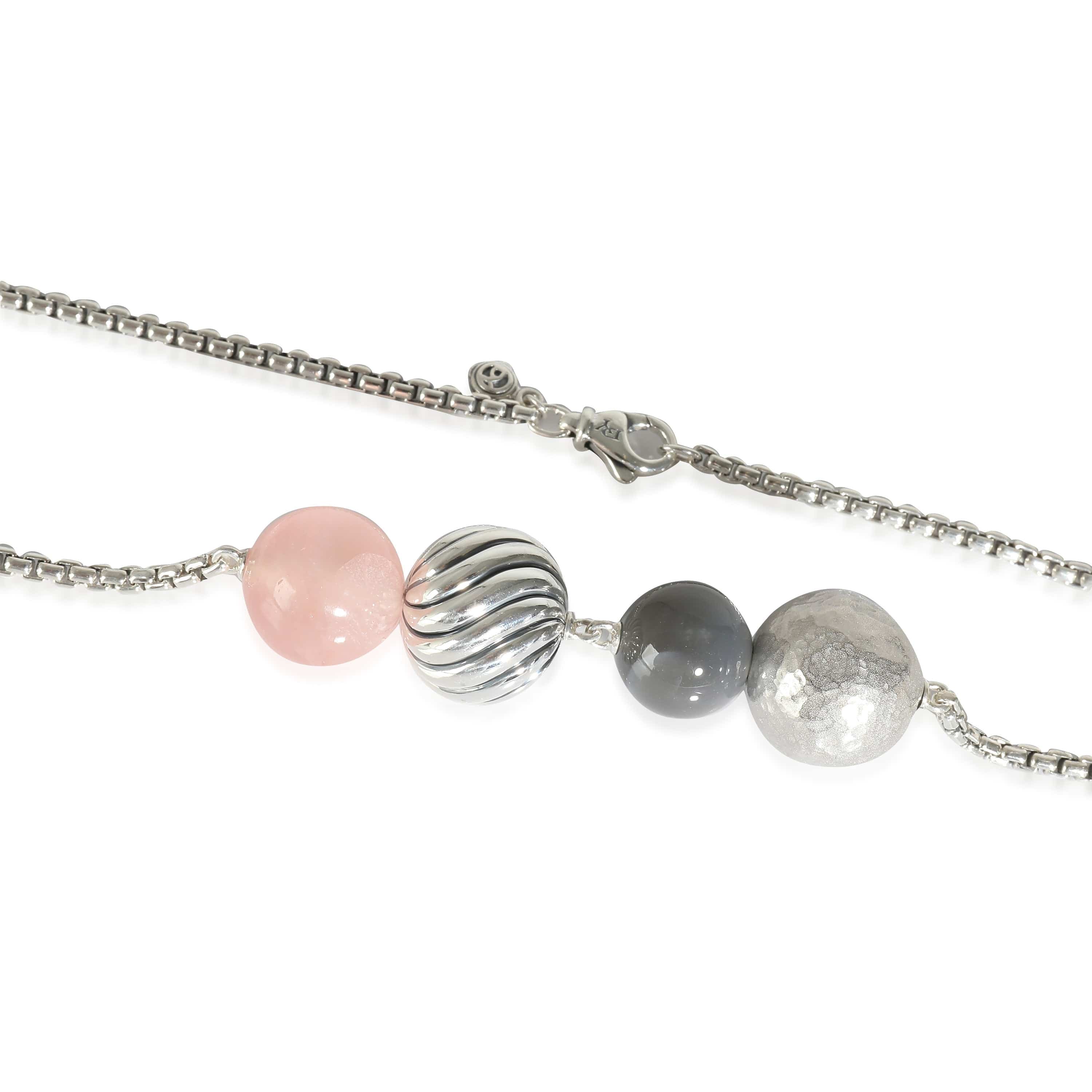 David Yurman David Yurman Elements Necklace with Rose Quartz in  Sterling Silver