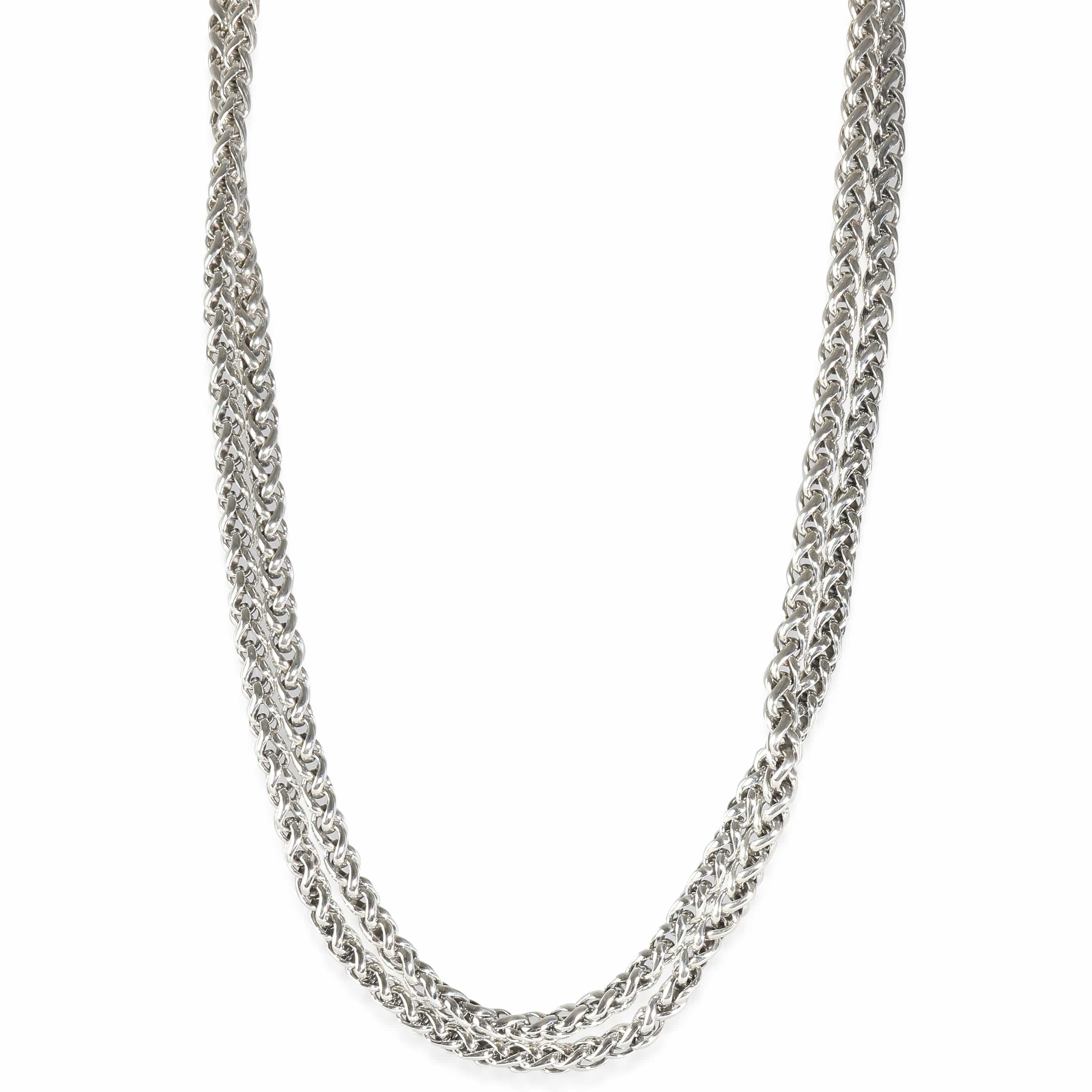 David Yurman Wheat Chain Necklace in Sterling Silver 0.23 CTW