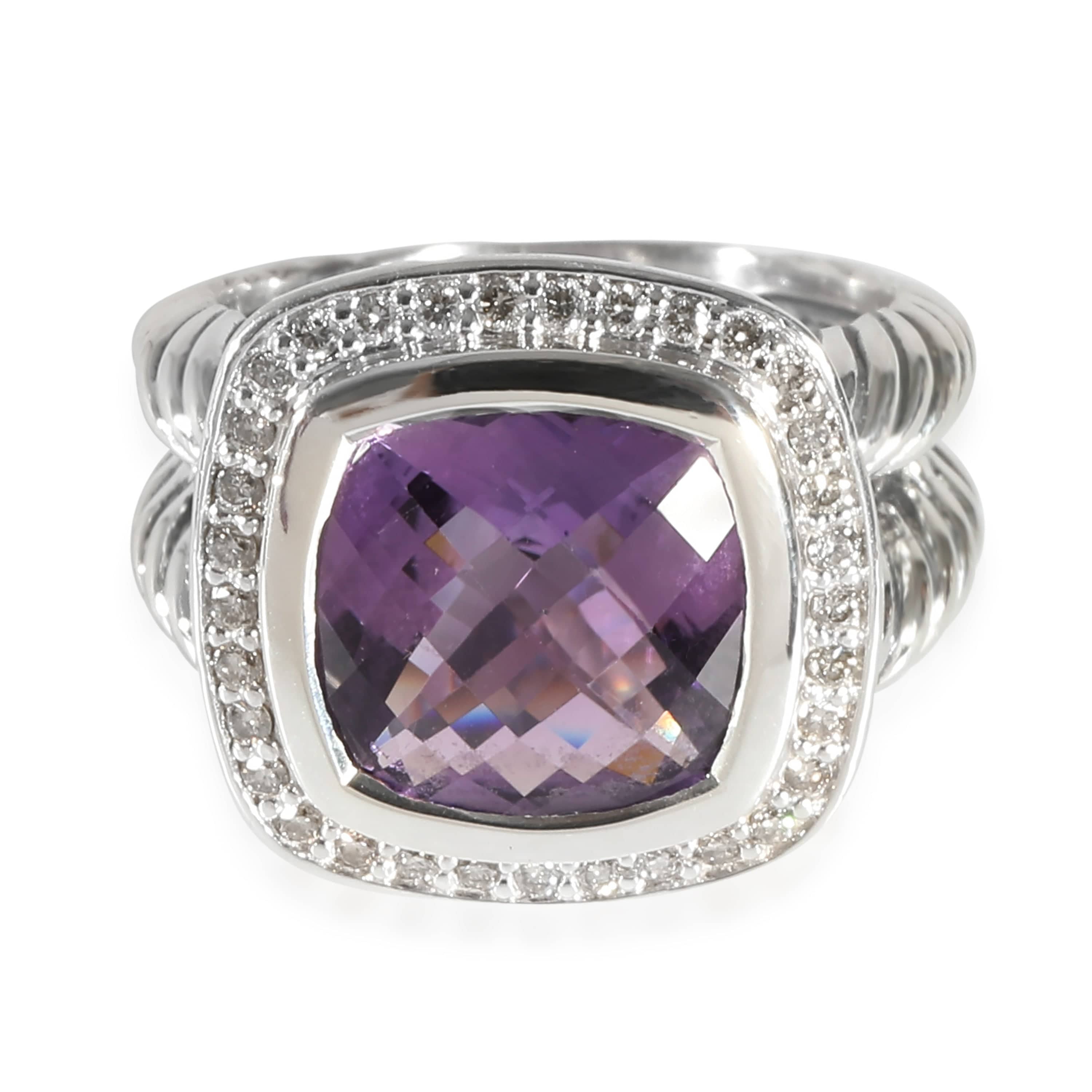 David Yurman David Yurman Albion Amethyst & Diamond Ring in  Sterling Silver 0.25 CTW