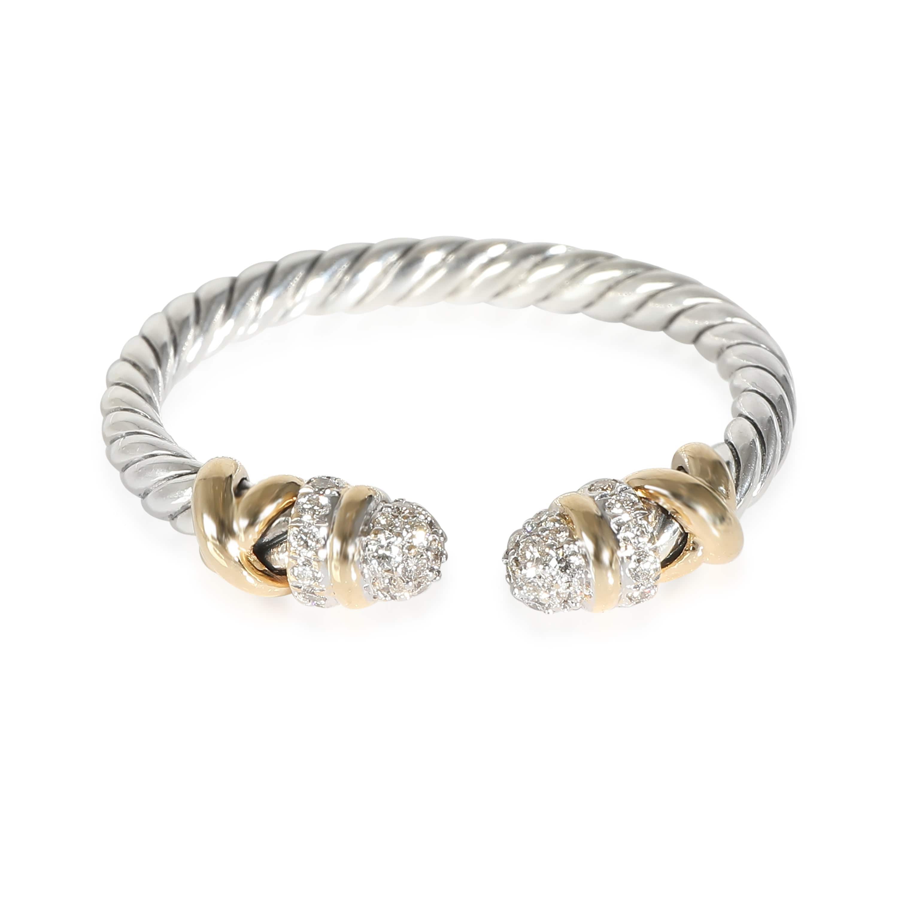 David Yurman David Yurman Petite Helena Ring in 18k Yellow Gold/Sterling Silver 0.16 CTW