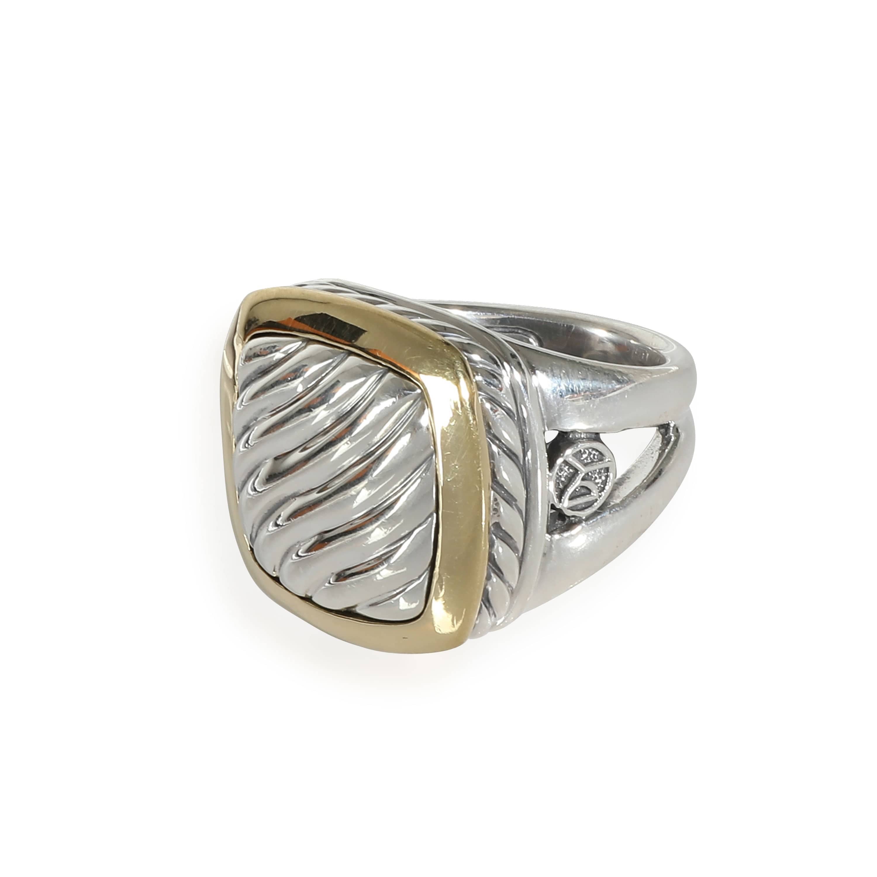 David Yurman Sculpted Cable Ring in 18k Yellow Gold/Sterling Silver