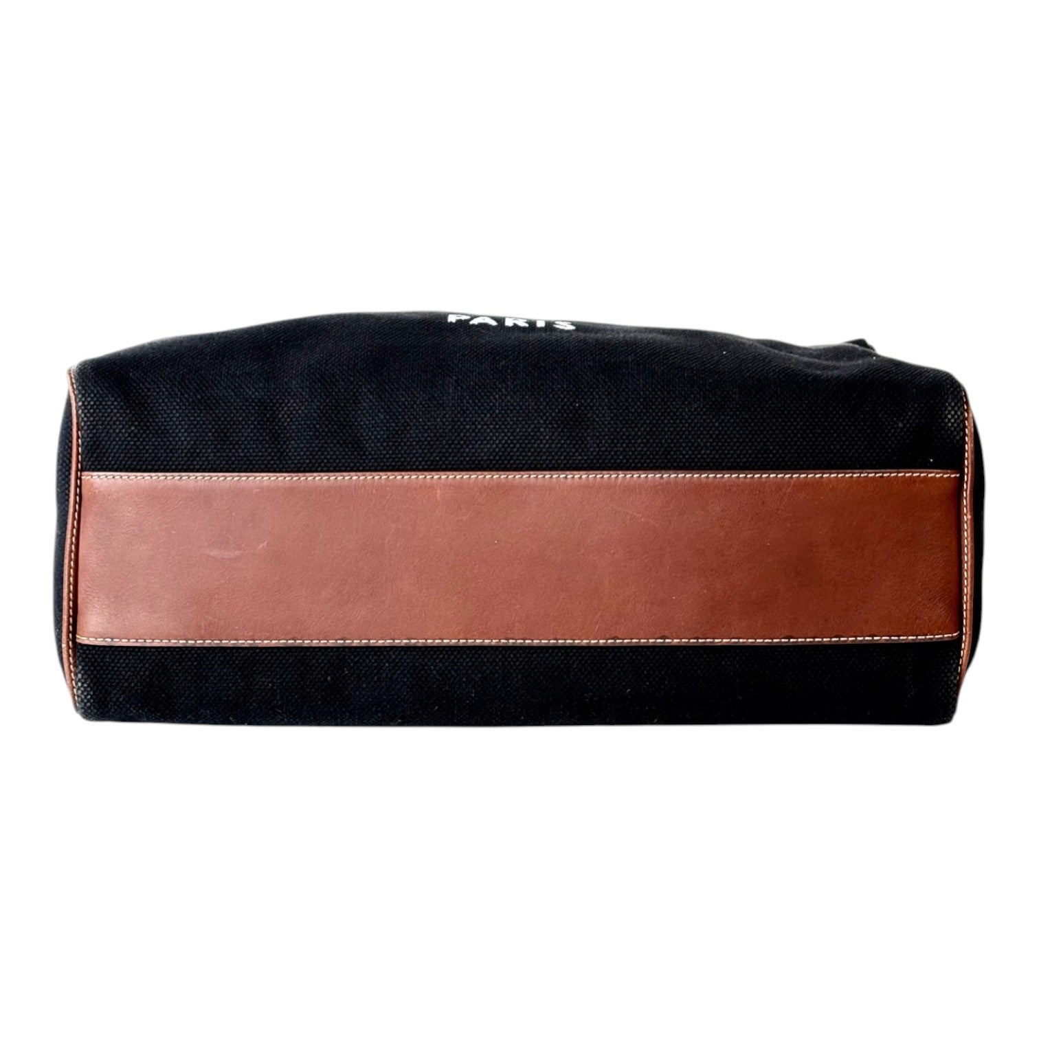 Celine Black Canvas Boston Bag