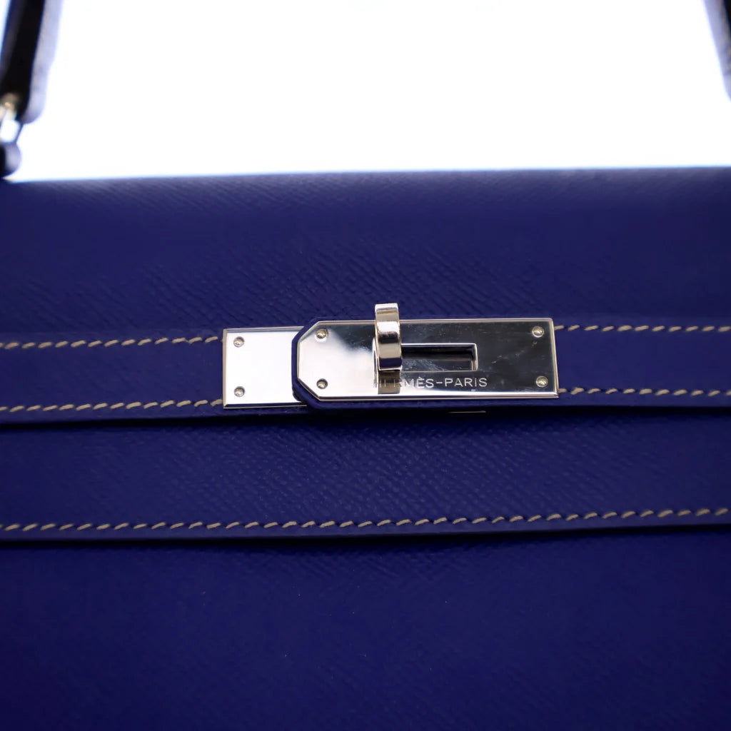 Hermes Bleu Electrique Epsom Candy Kelly 35 UT1BNC