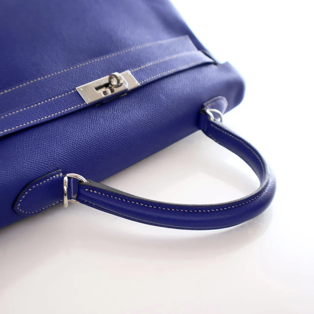 Hermes Bleu Electrique Epsom Candy Kelly 35 UT1BNC