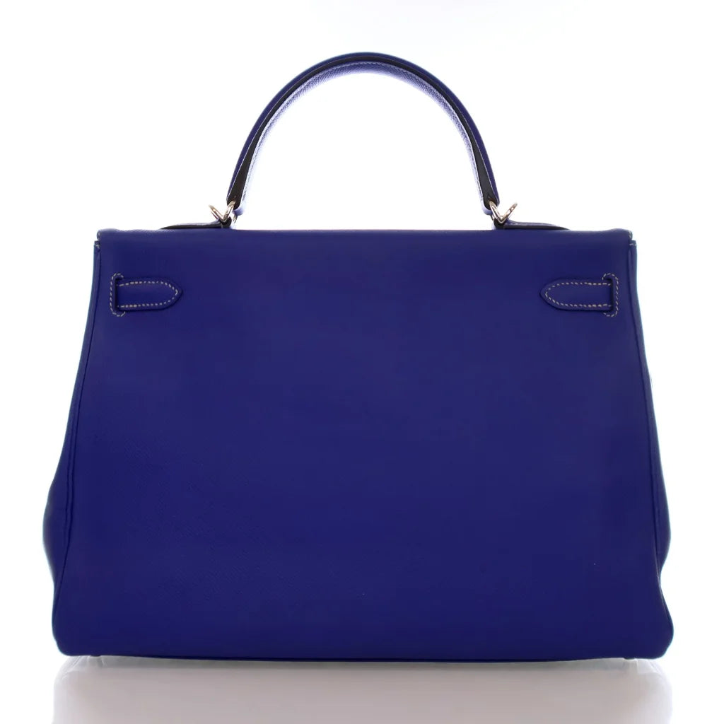 Hermes Bleu Electrique Epsom Candy Kelly 35 UT1BNC