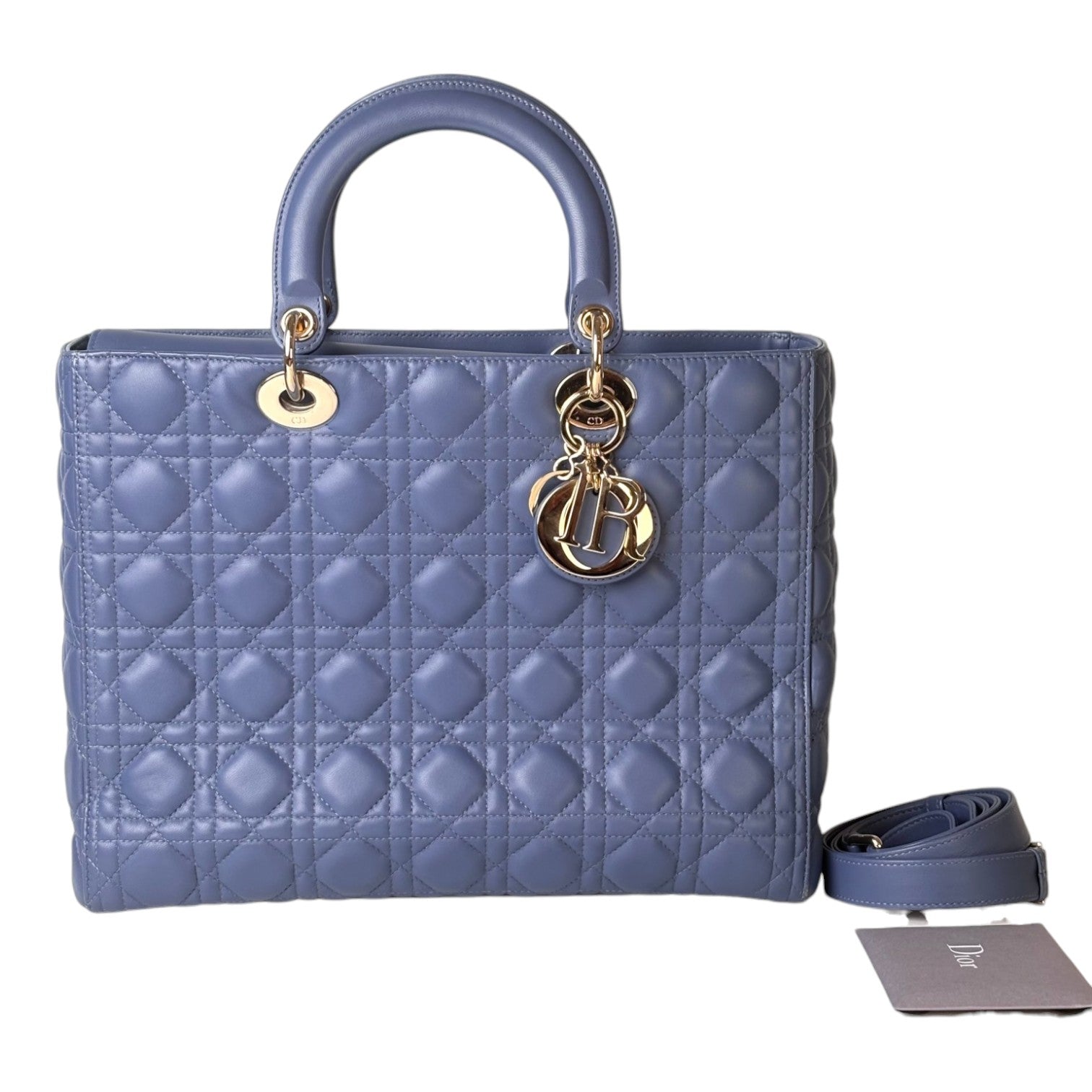 Dior Lady Dior Large Blue Bag