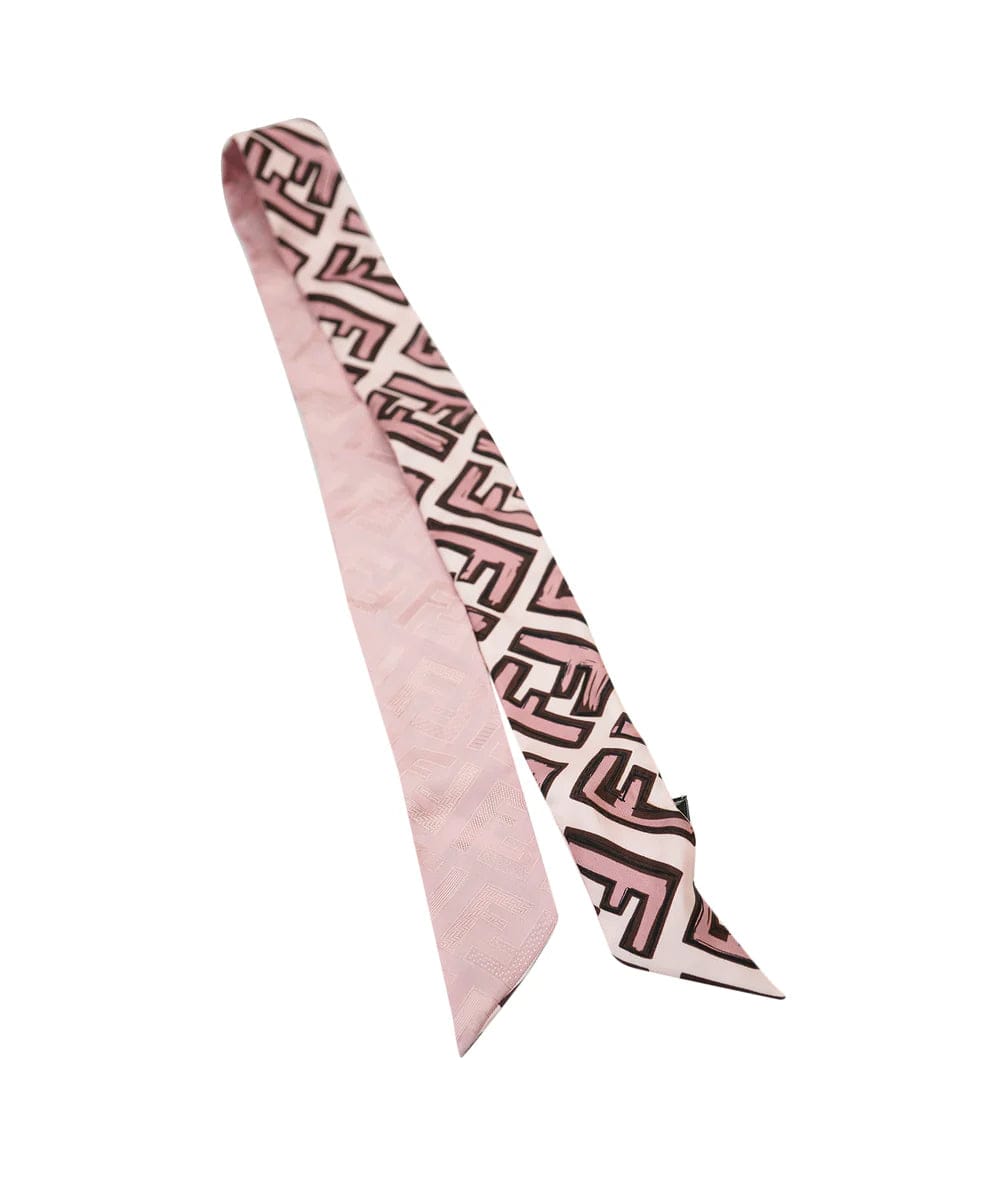 Fendi Fendi Pink FF Silk Twilly 120cm - DXBS1065