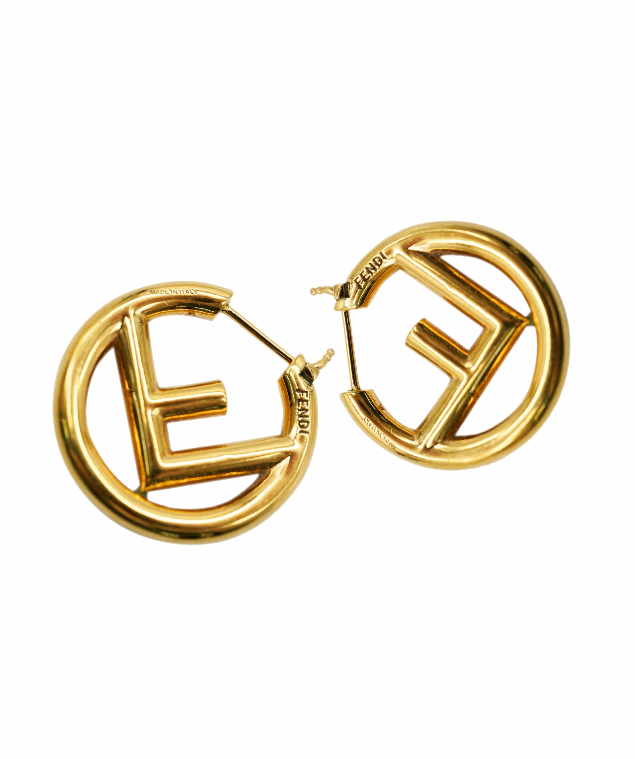 Fendi Fendi hoop gold earrings - AJC0283