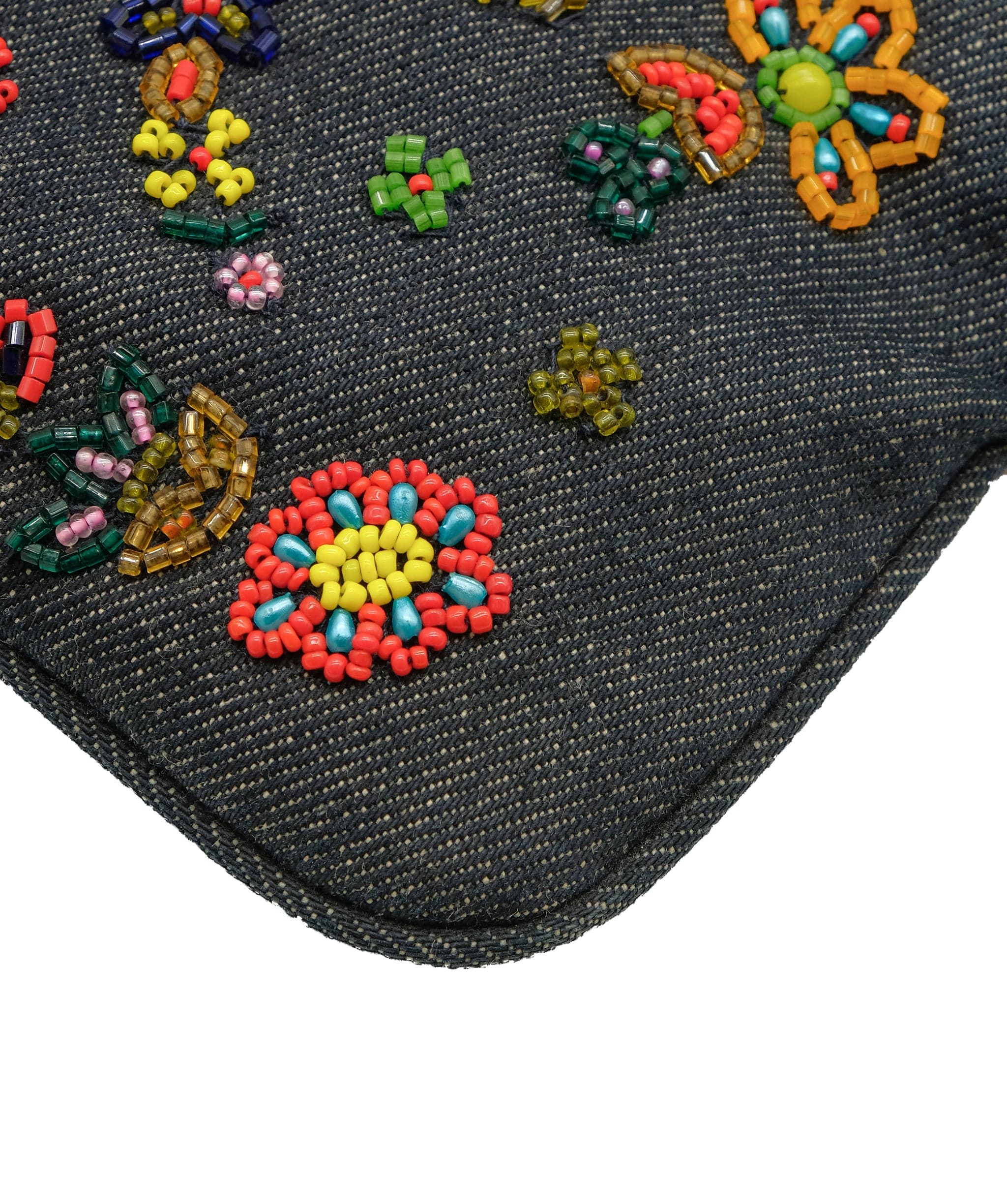 Fendi Fendi Beaded Bag Flowe Denim Crossbody  DXBS0230